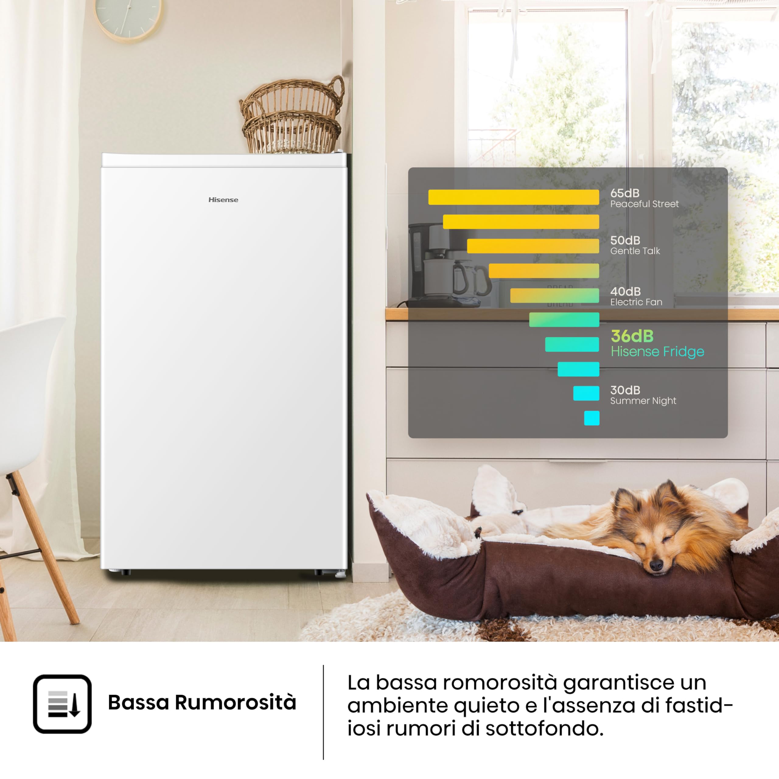 Hisense MUR48092E Frigorifero Monoporta, Classe Efficienza Energetica E, Bianco, 94 Litri