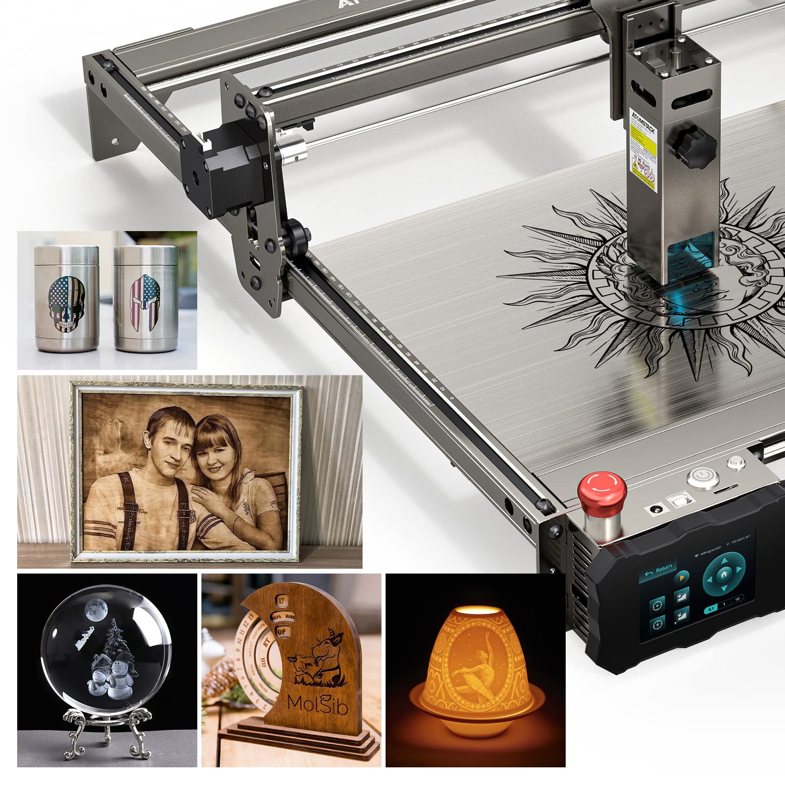 ATOMSTACK Laser Engraver S10 Pro, 10W Output Power 0.08 * 0.06mm