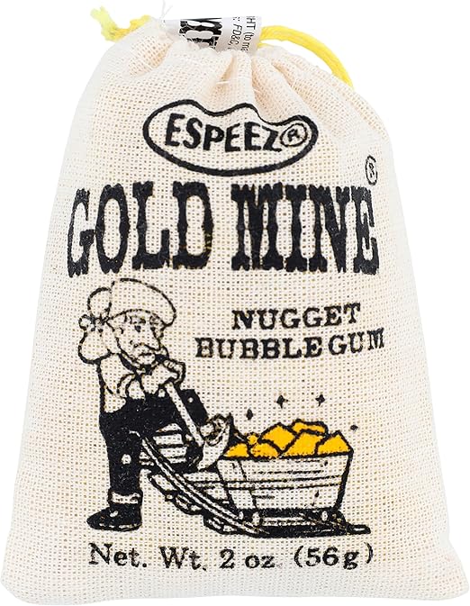 Gold Mine Bubble Gum Nuggets - 2 oz (24 pack)