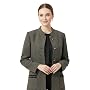 Smoky Egypt Womens Tweed Velvet Tailored Collarless Jacket
