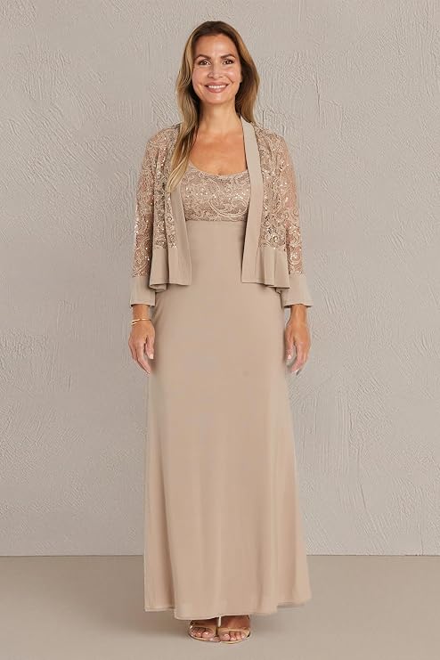 R&M Richards Women's Mother of the Bride Dress Set