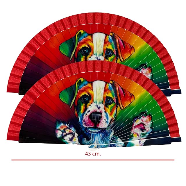 Foto 2 de 8 de Pla Pla Pla Abanicos originales de estampado de perros. Abanicos de madera y tela decorada. Abanicos baratos…