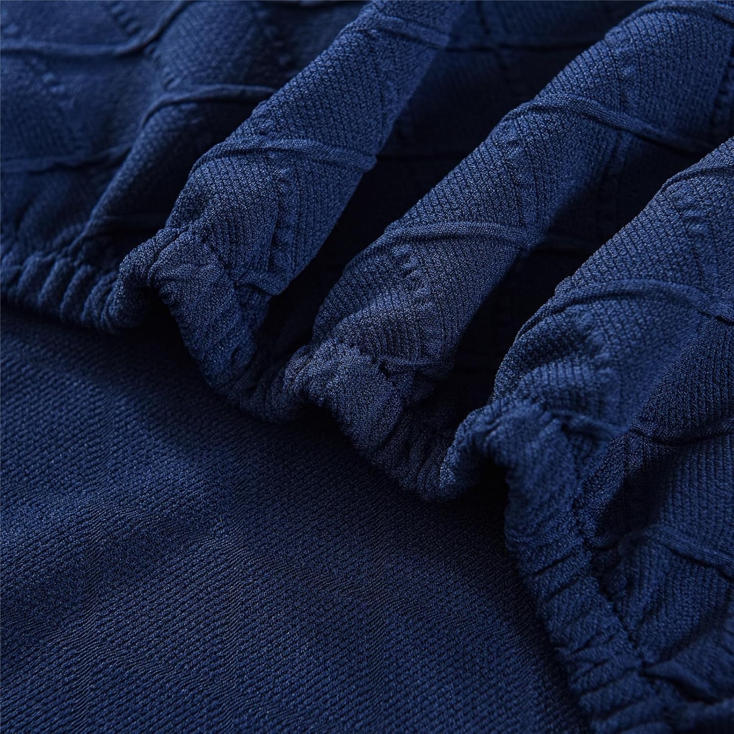 Stretch Tub Chair Covers, 2 Pieces Tub Chair Slipcover for Armchair Covers, Removable Sofa Covers Furniture Protector for Living Room (Navy)