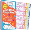 evelay Bingo Books 50 Pack | 6 Page Books Large Print 1800 Tickets Multi-Coloured with Security Codes | Easy Tear-Out Bingo Cards