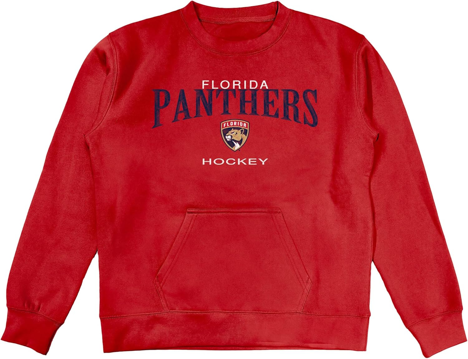 Blue 84 NHL womens Nhl Officially Licensed Women's Pocket Crewneck Sweatshirt Embroidery Alternate Color