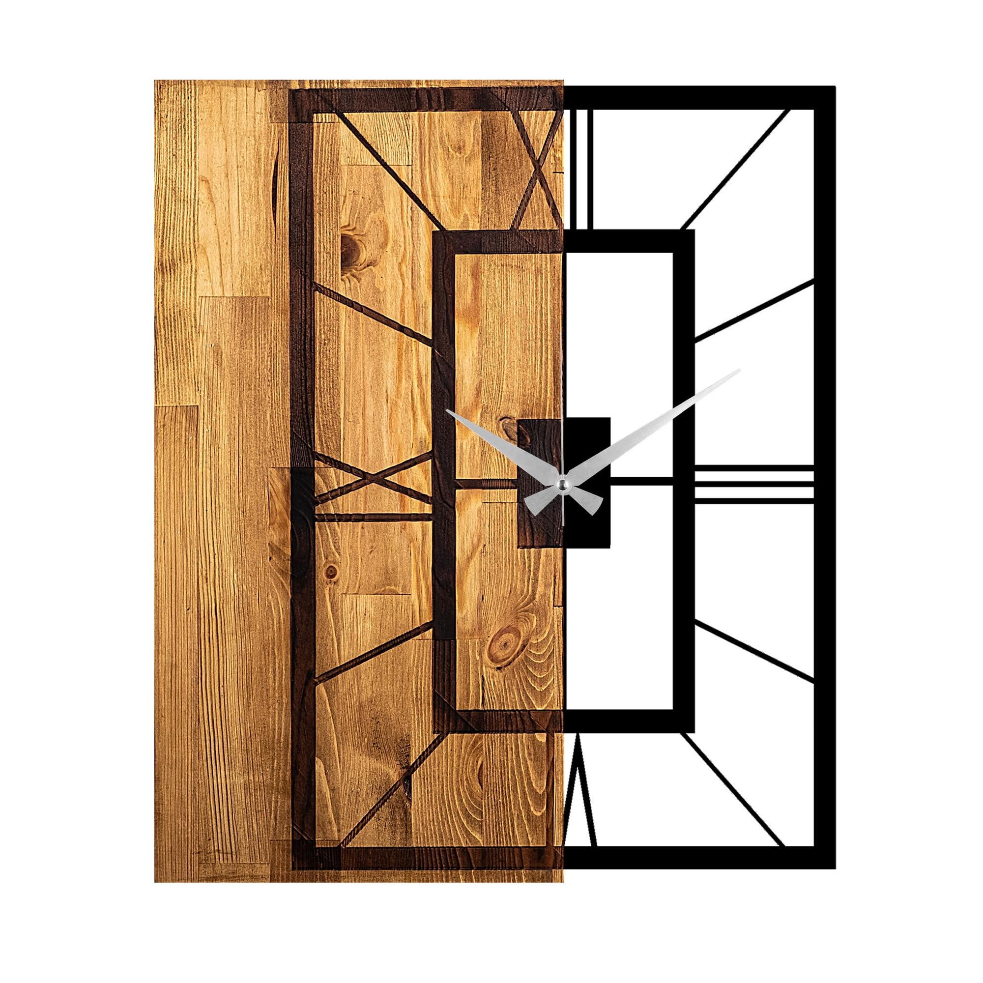 WELL HOME MOBILIARIO & DECORACIÓN WOODEN wall clock decorative square