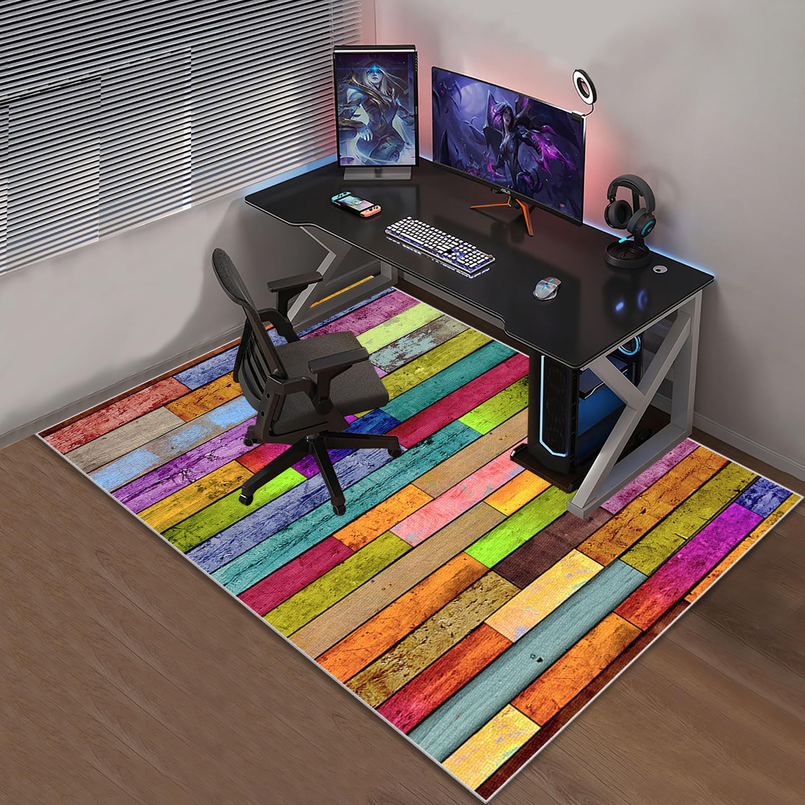 Bodenschutzmatte Bürostuhl Verschiedene Größen Bürostuhl Unterlage geeignet für Parkett Laminat Teppich Fliesen Hartböden Rechteckig Non Slip Gaming Schreibtischstuhl Schutz Matte 140 x 200 cm