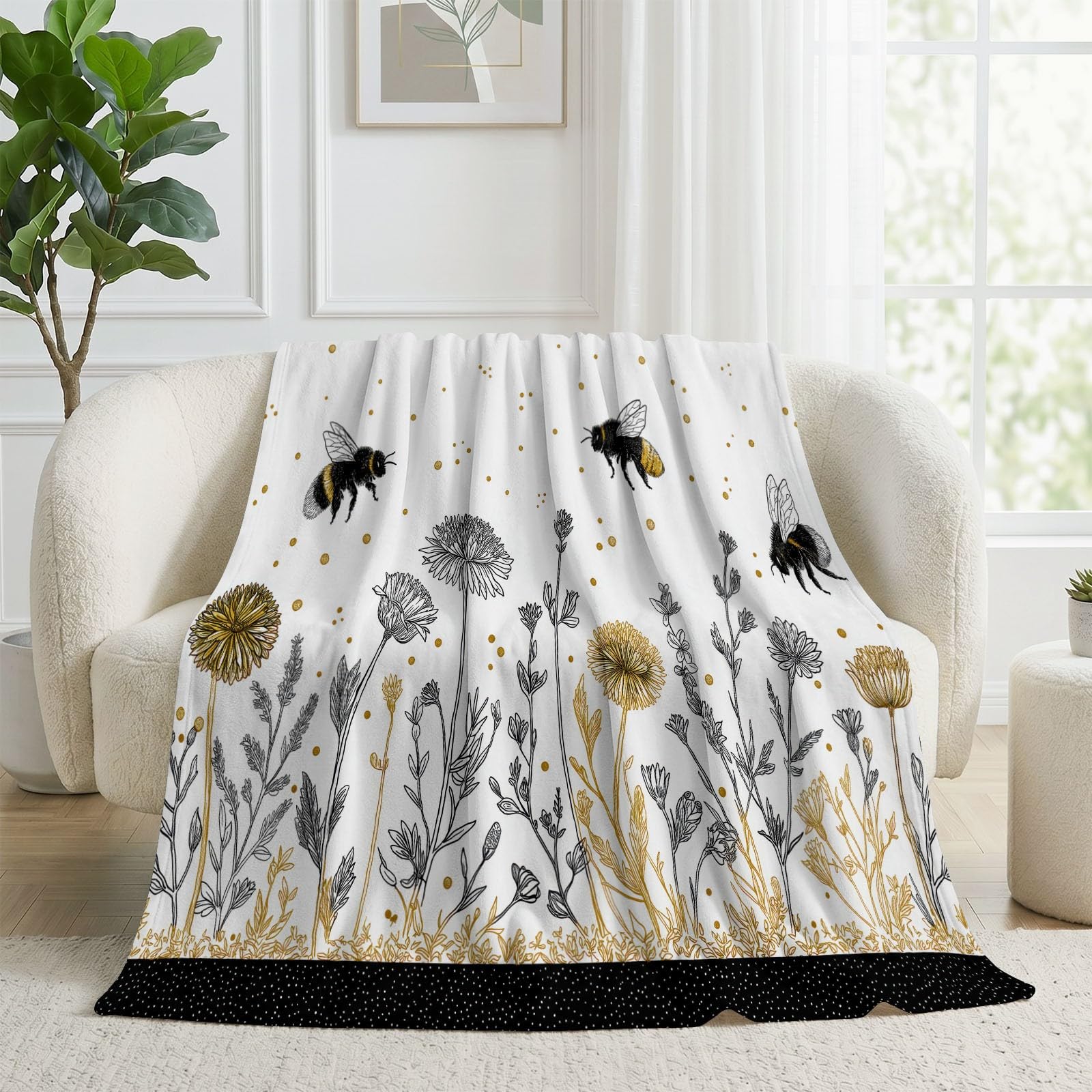 Generisch Manta moderna y elegante, para cama, sofá, dormitorio, oficina, 150 x 200 cm