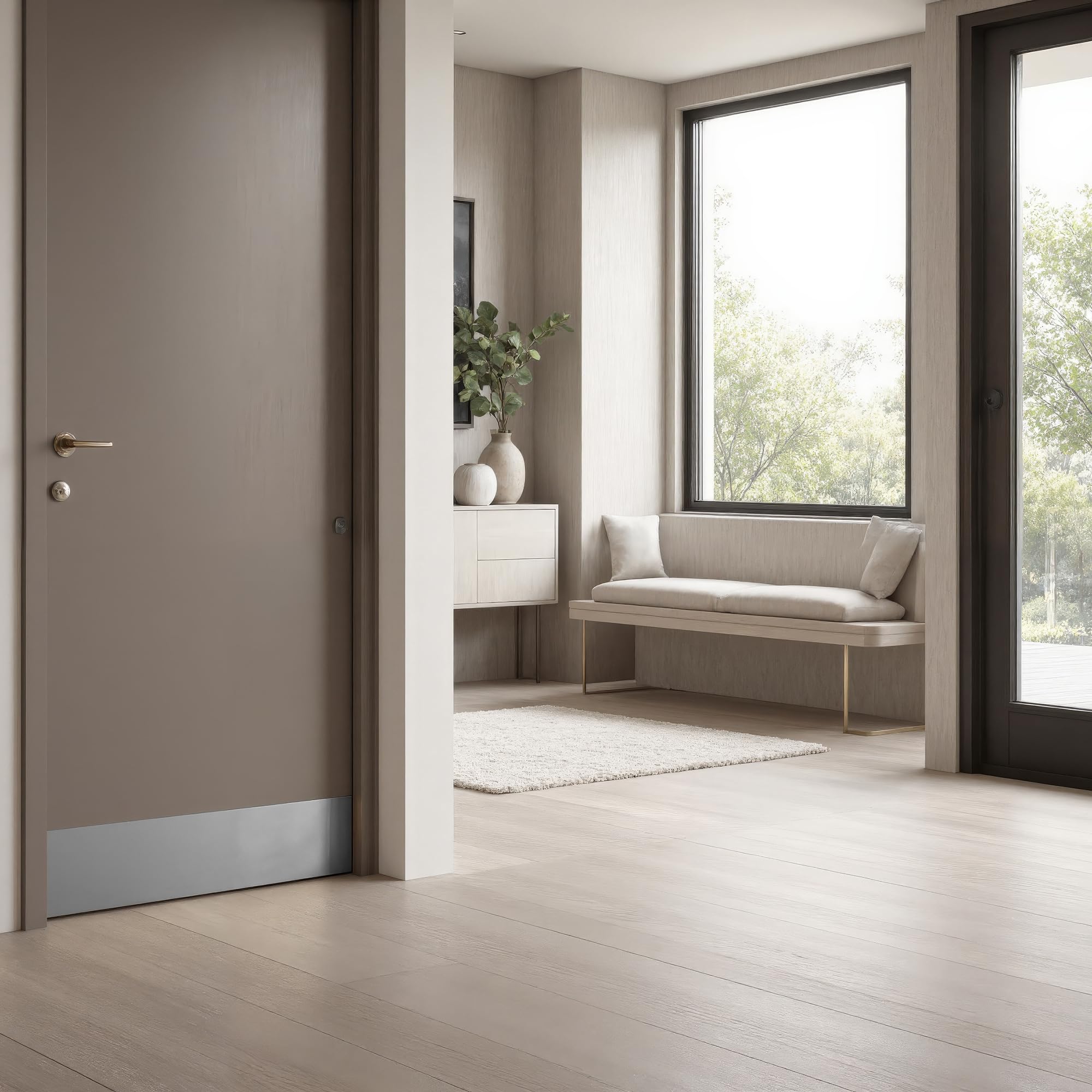 nishi　RP8　板　ロング　その１ Prime-Line MP4837 Door Kickplate, 6 In. x 34 In., Satin Nickel