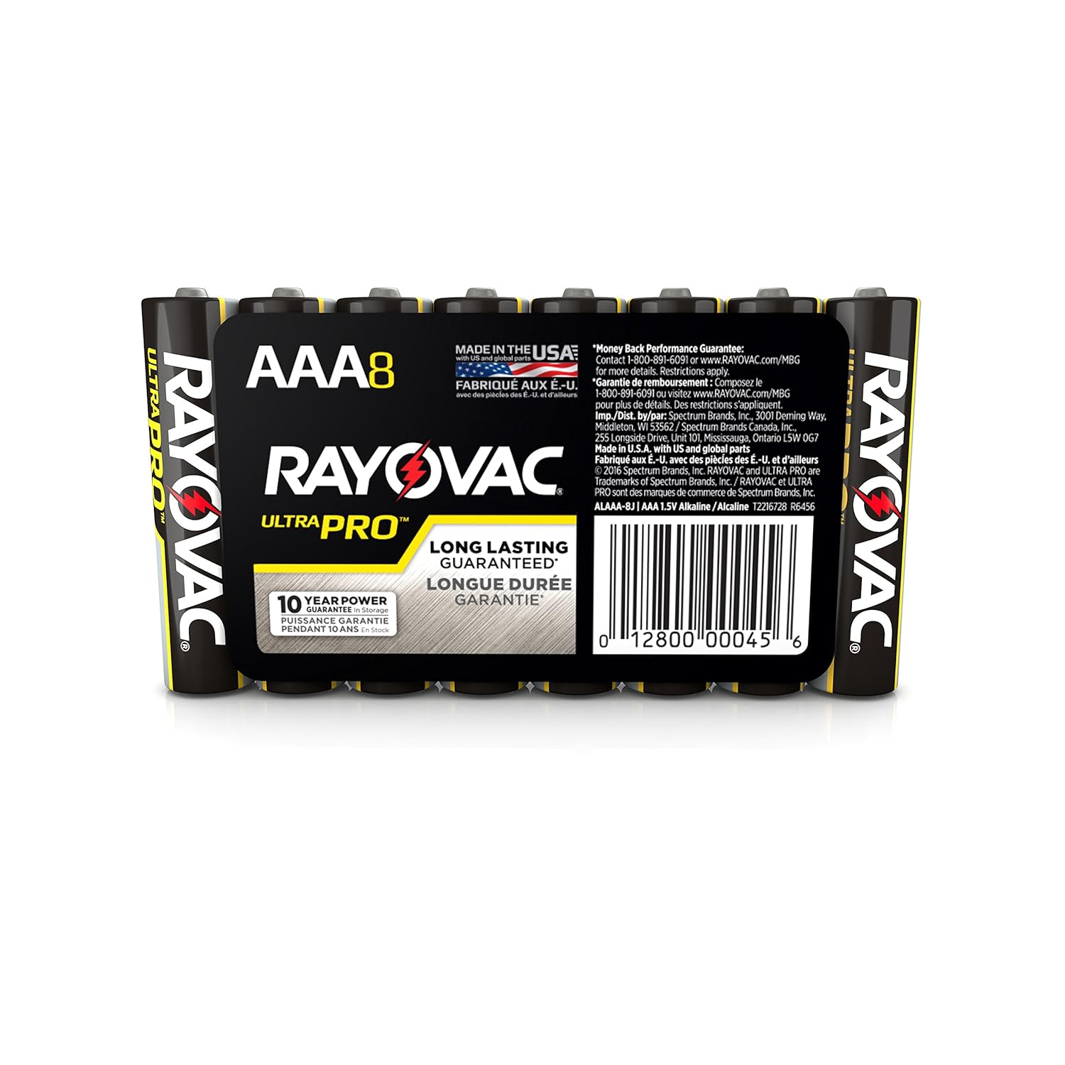 Rayovac Batteries ALAAA8PK Alkaline Batteries Size AAA Pack of 8