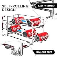 Vista 4 de Simple Houseware Dispensador de latas de carga frontal, paquete de 4, cromado