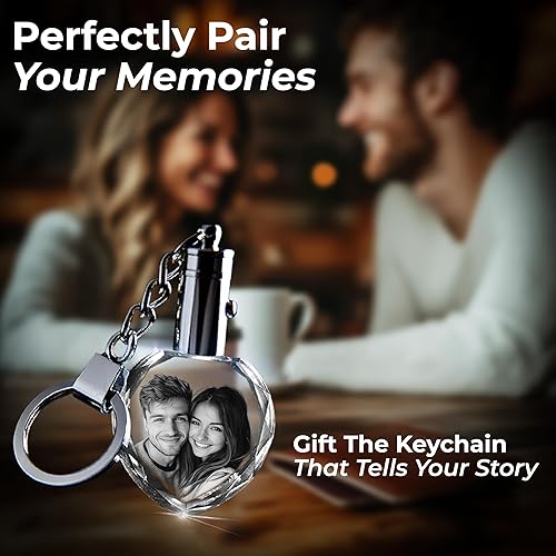 Miniatura 7 de Llavero de cristal Foto  Llavero grabado personalizado con imagen de cristal