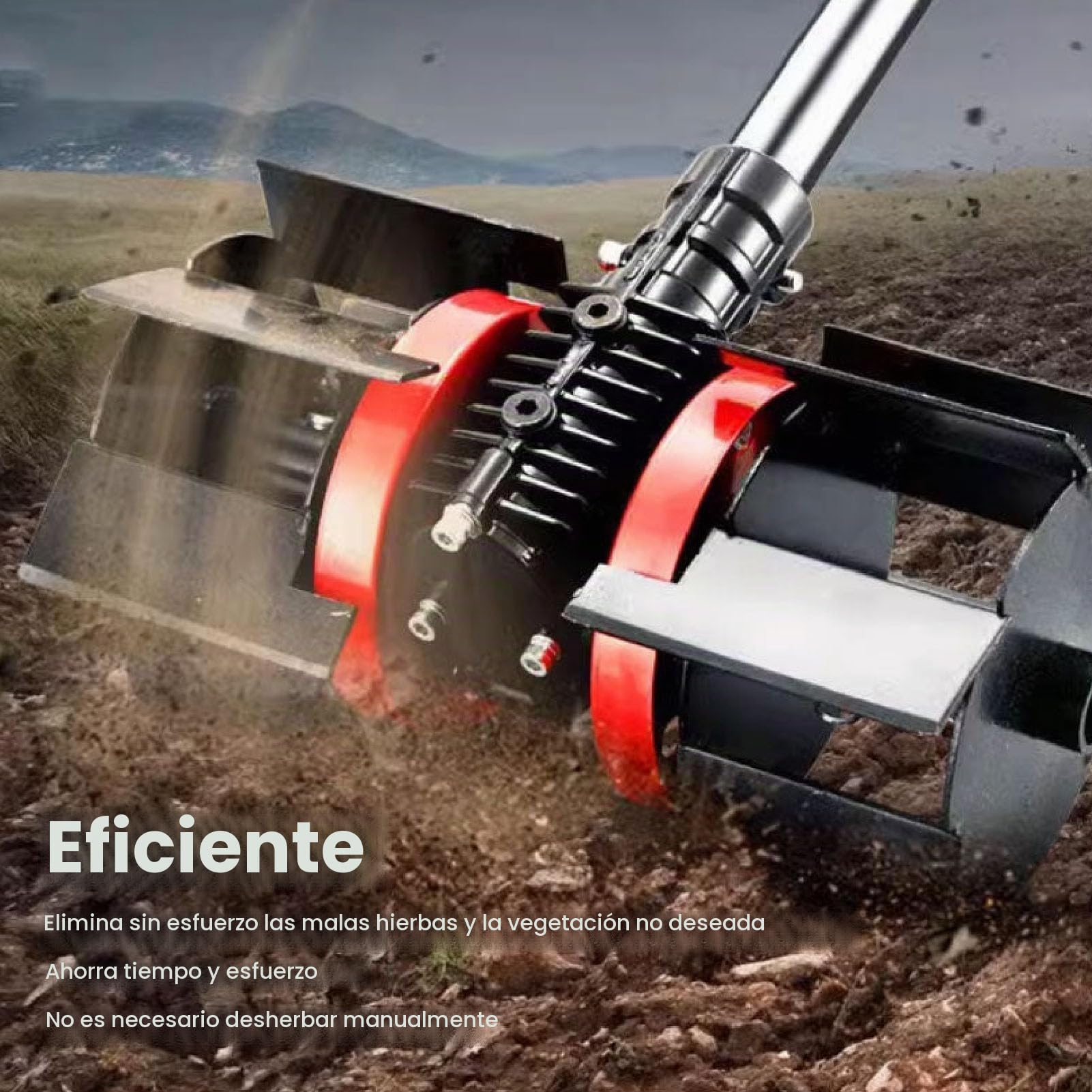Pssopp Rueda Universal para Eliminación de Maleza, Accesorio para Cortacésped con Cuchilla Recta, Herramienta de Excavación y Aflojamiento