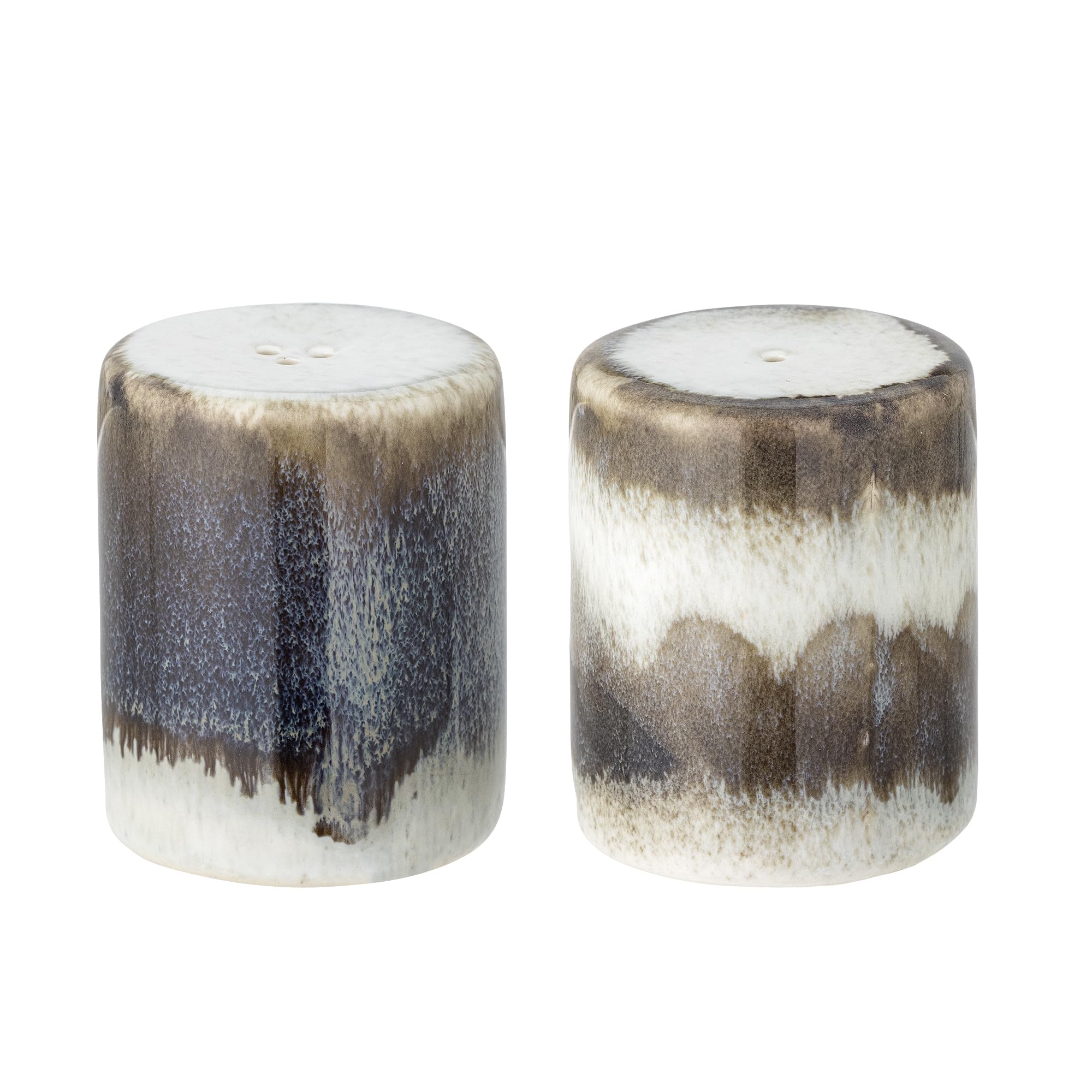 Bloomingville Paula Salt and Pepper Set, Grey, Stoneware, D 5 x H 6 cm, Set, 5 ml