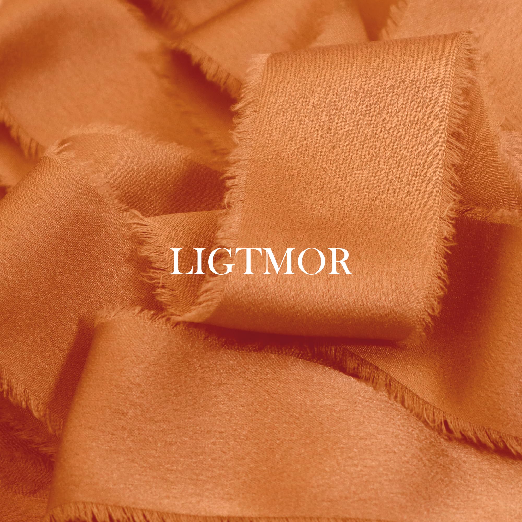 Ligtmor Silk Satin Ribbon 1-1/2 inch x 15 Yard (3.8cm x 13.5m) Handmade Frayed Ribbons for Gift Wrapping Crafts Wedding Flower Bouquet Holiday Décor - Image 2