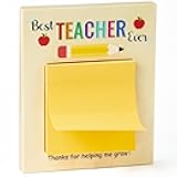 MALLMALL6 Teacher Appreciation Wooden Sticky Note Holder Christmas Gifts Desk Rectangular Notes Organizer Xmas End of Year Thank You Gift for Teacher School Classroom Supplies
