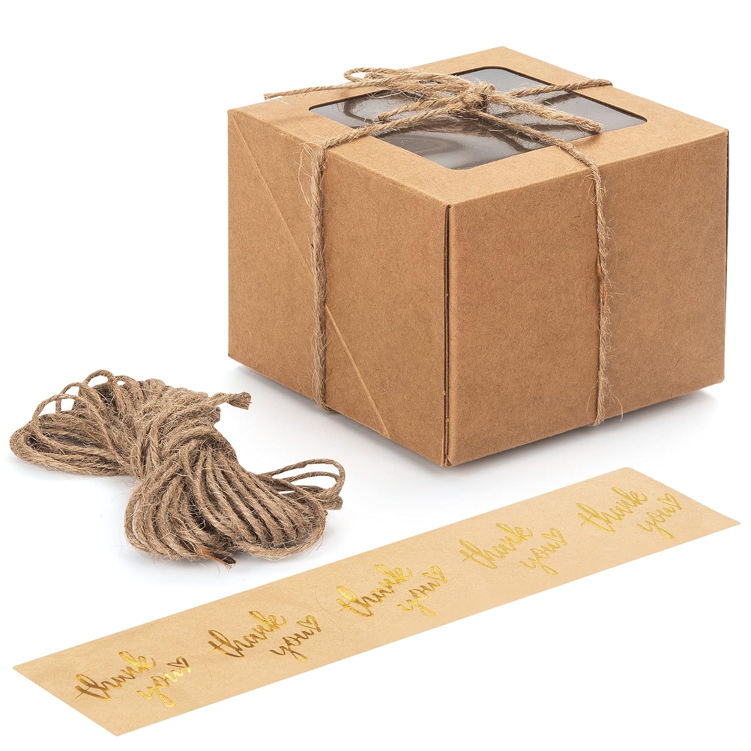 Lebon Bakery Boxes with Window 4 x 4 x 3inch Mini Cake