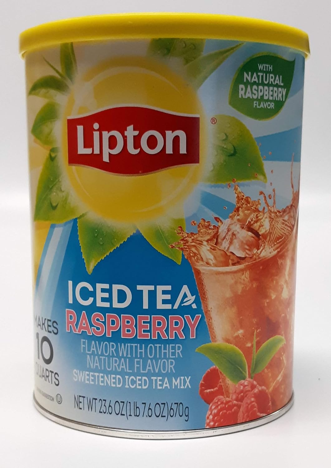 Lipton, Sweetened Instant Tea, Wild Raspberry, 23.6oz