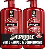 Old Spice Swagger 2-in-1 Shampoo and Conditioner Set for Men, Cedarwood Lime Scent, Healthier, Fuller, More Moisturized Looking Hair, Barbershop Quality, 29.2 Fl Oz Each, Twin Pack