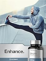 Vista 6 de Horbäach Chrysin Supplement 500mg 60 Capsules Passion Flower Extract Non-GMO, Gluten Free Supplement