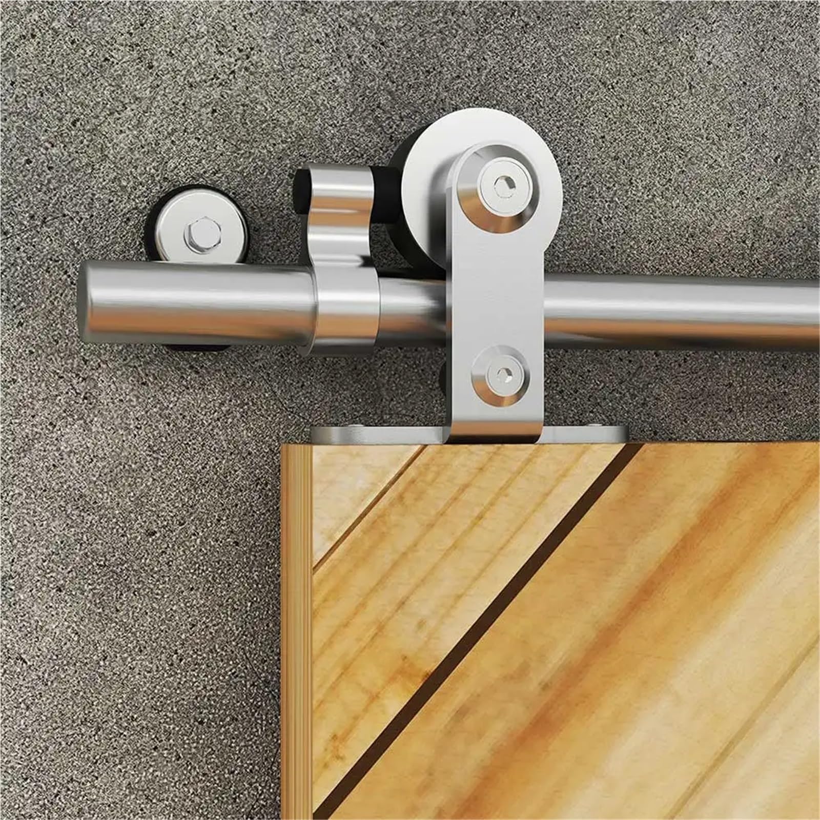 Csdasw T Roller Sliding Door System Stainless Steel Suitable For Single Door T Type Roller Hanger Barn Door Hardware Kit 6Ft/5.5Ft Smooth And Quiet(6Ft-183Cm)