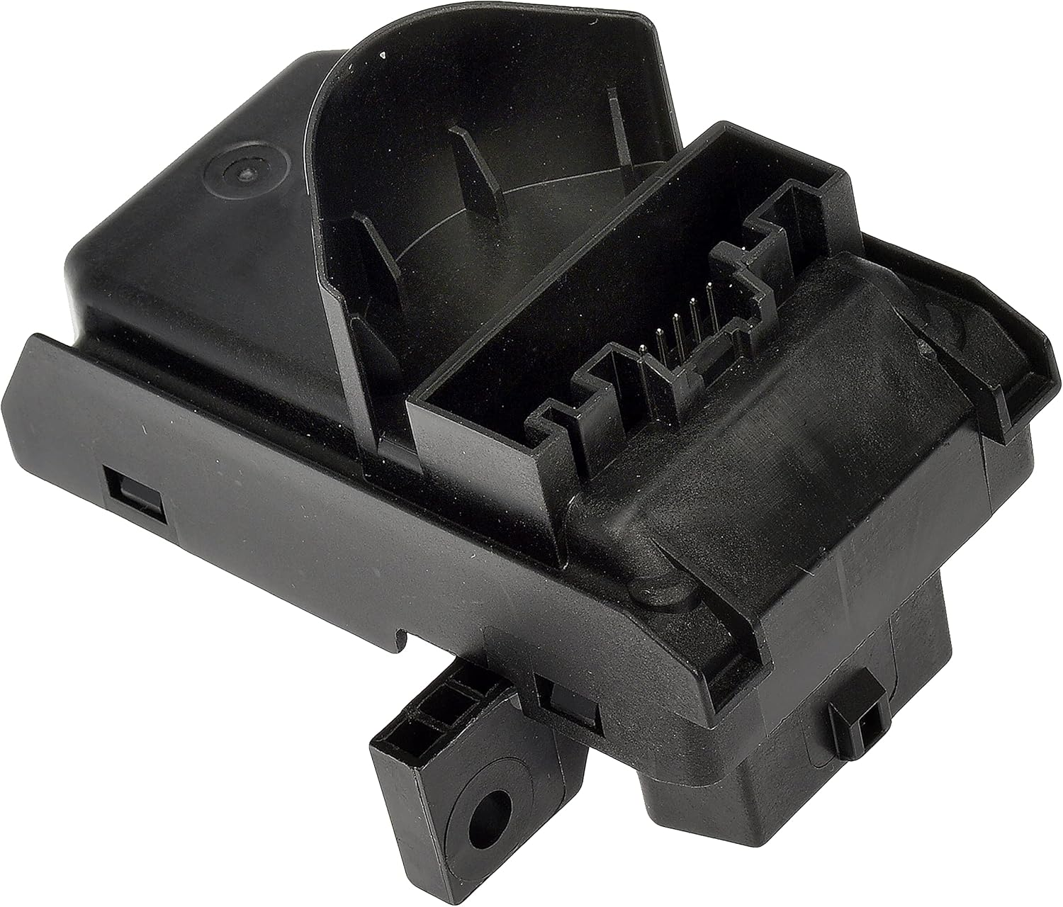 De dalt a baix view of the Dorman 601-620 Smart Data Link Module, showing its black plastic casing and connector ports.