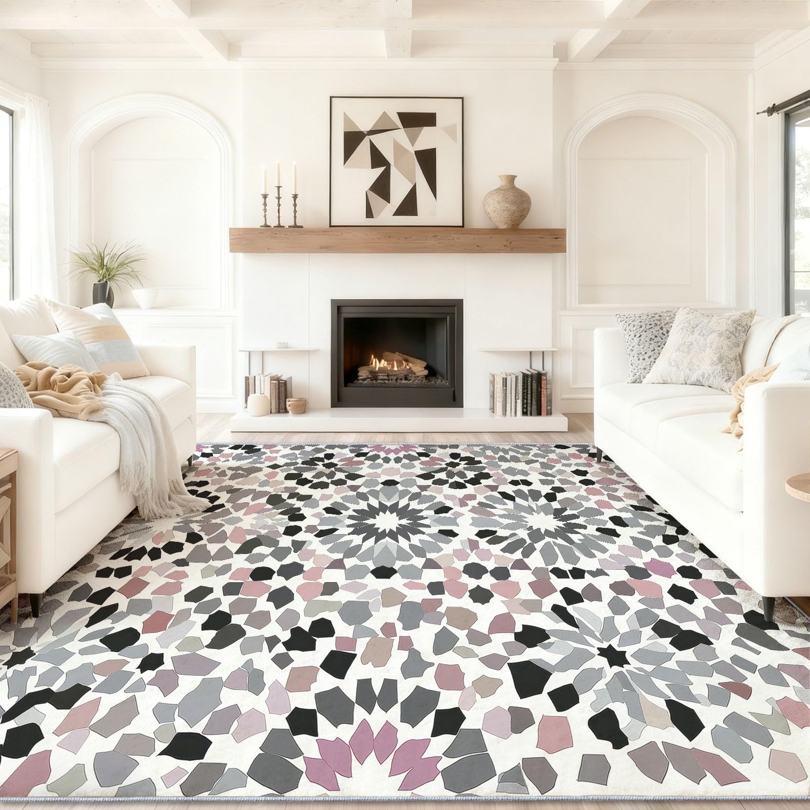 Tapis salon flanelle lavable pour des soirées cocooning en famille