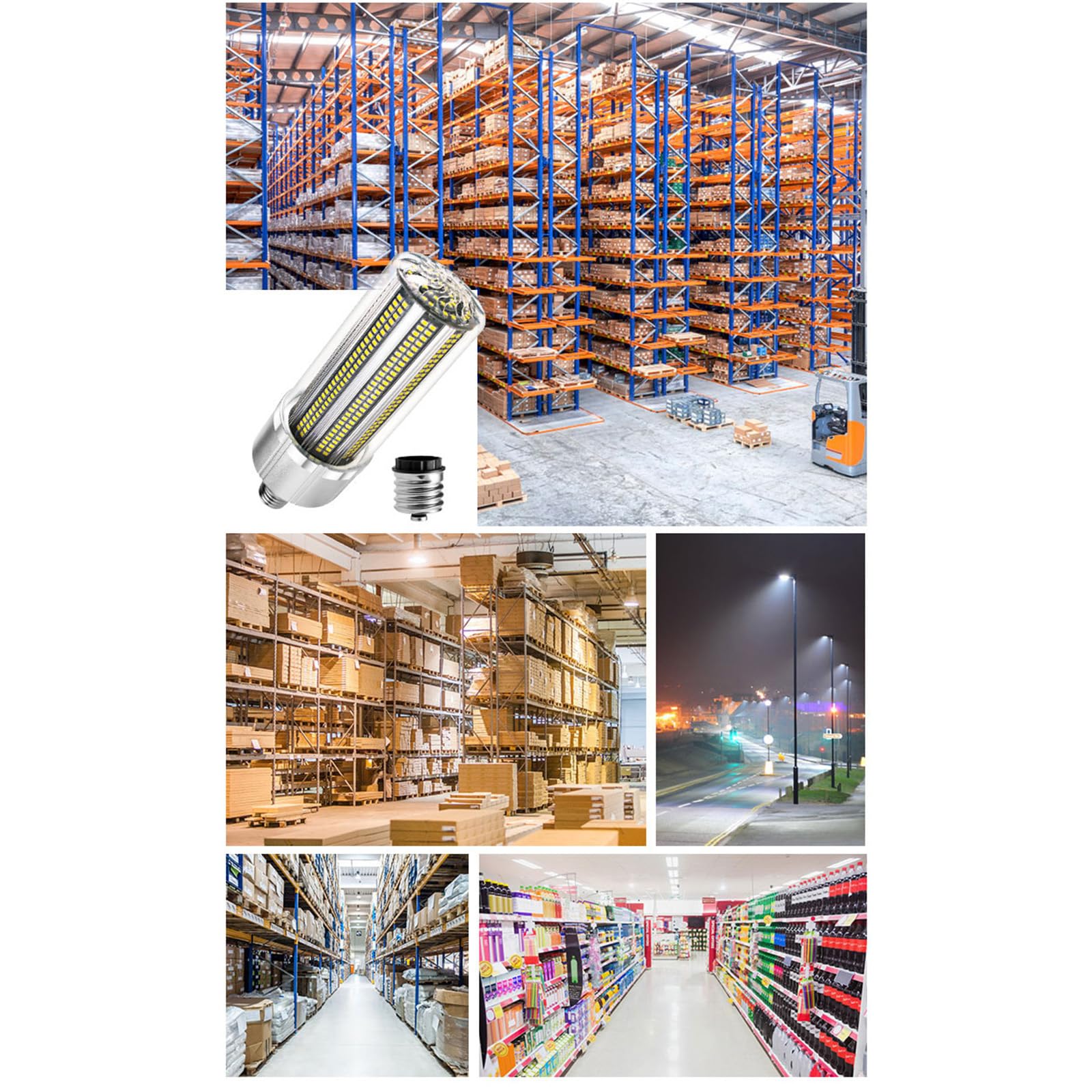 HUIOP Lámpara LED Tipo maíz,Bombilla LED de maíz E26 E27 Base LED Lámpara de maíz Bombilla de maíz para Interiores y Exteriores
