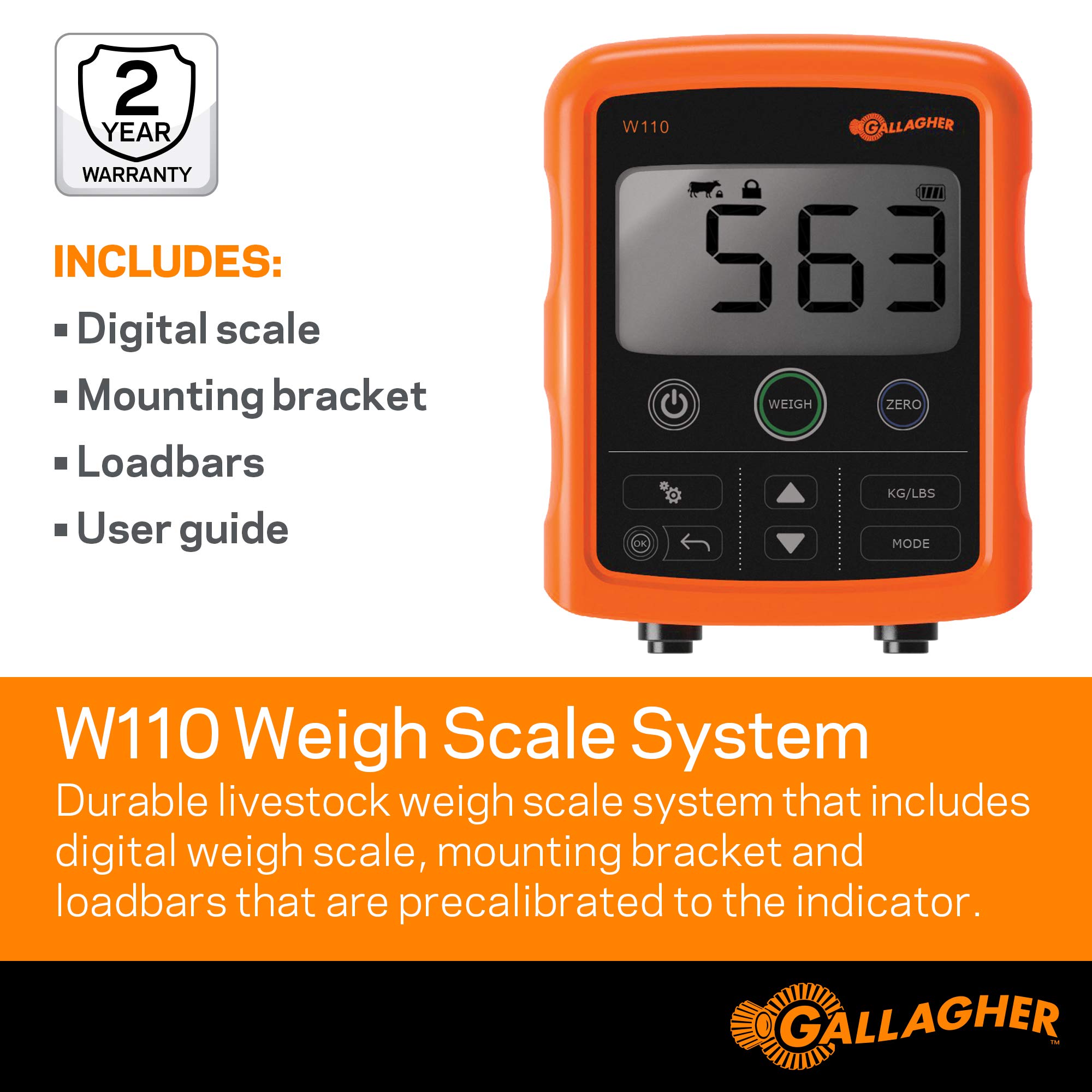 Gallagher Weigh Scale W0 Indicator and Load Bars Special Offer
