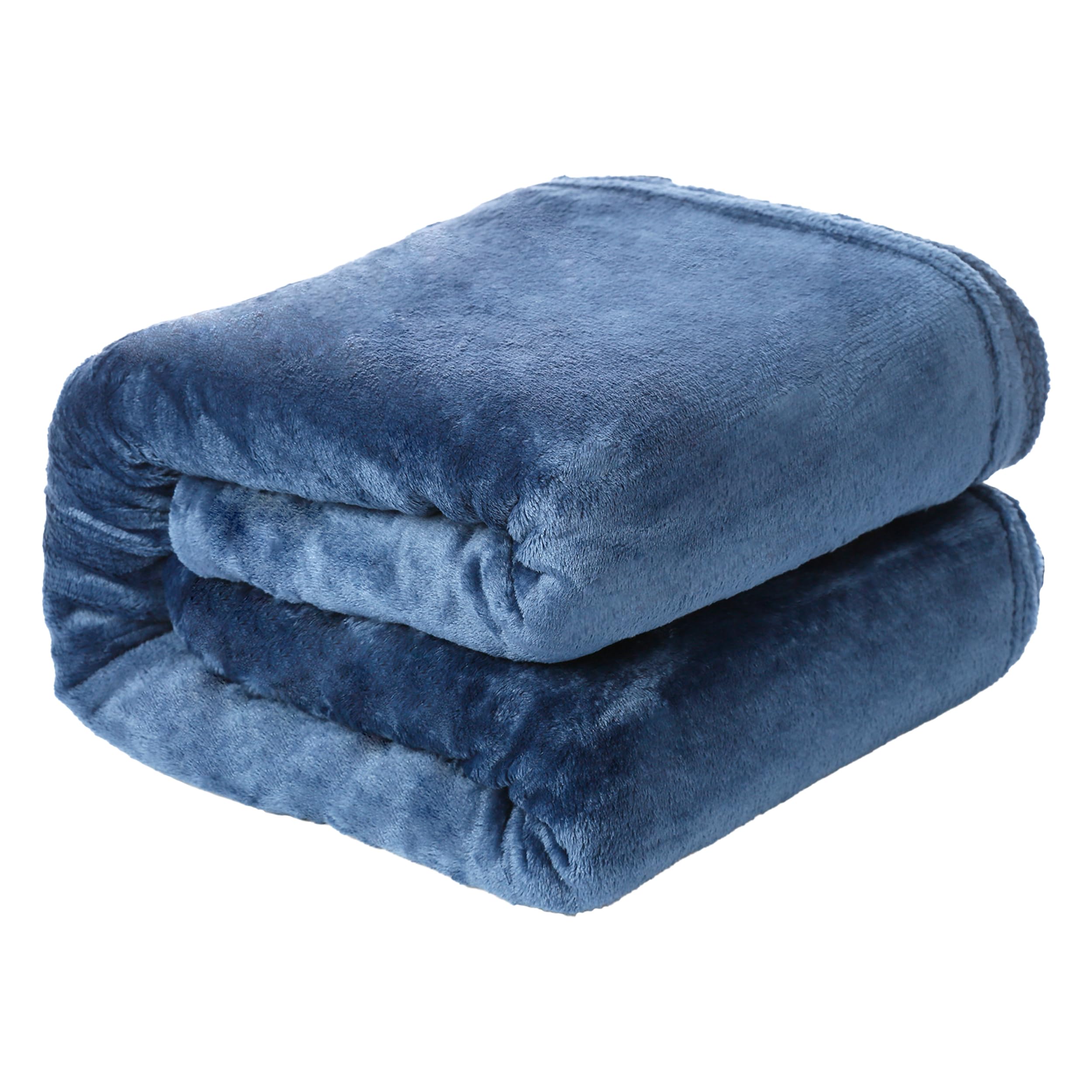 Etrexonline Manta de Franela Premium 100% Microfibra: Tacto Ultra Suave, Cálida y Mullida para Sofa, Cama y Sobrecama - Flannel Blanket de Calidad - 160x220cm Azul