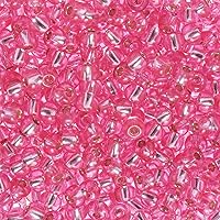 Vista 26 de John Bead Cuentas de cristal checo 6/0 amatista AB cuentas para manualidades de joyería, vial de 0.81 oz