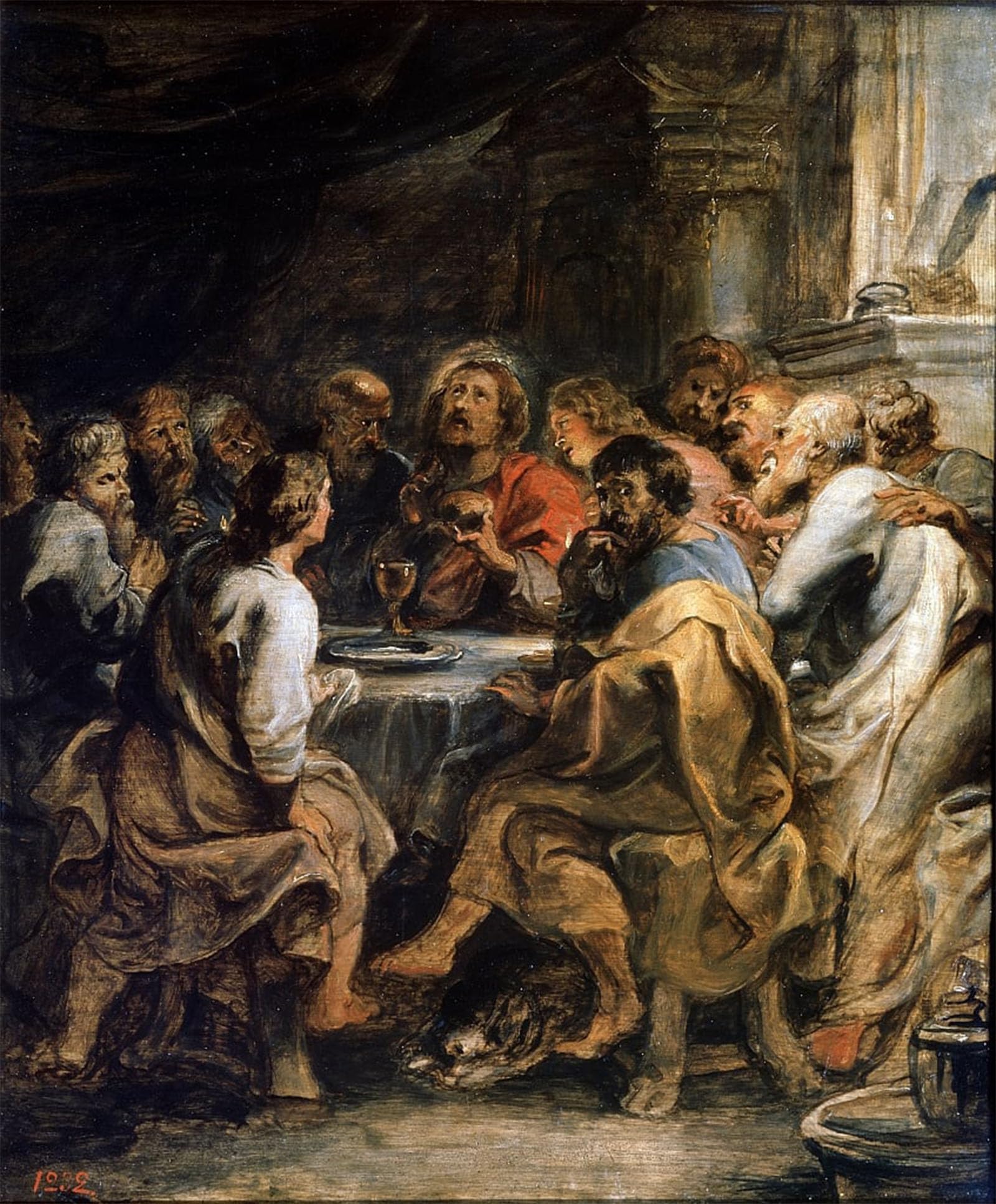 Artxlxxbn No Frame Famous Painting Canvas Artwork Graffiti Print The Last Supper By Peter Paul Rubens Portrait Canvas Image For Home Decor 60X90cm