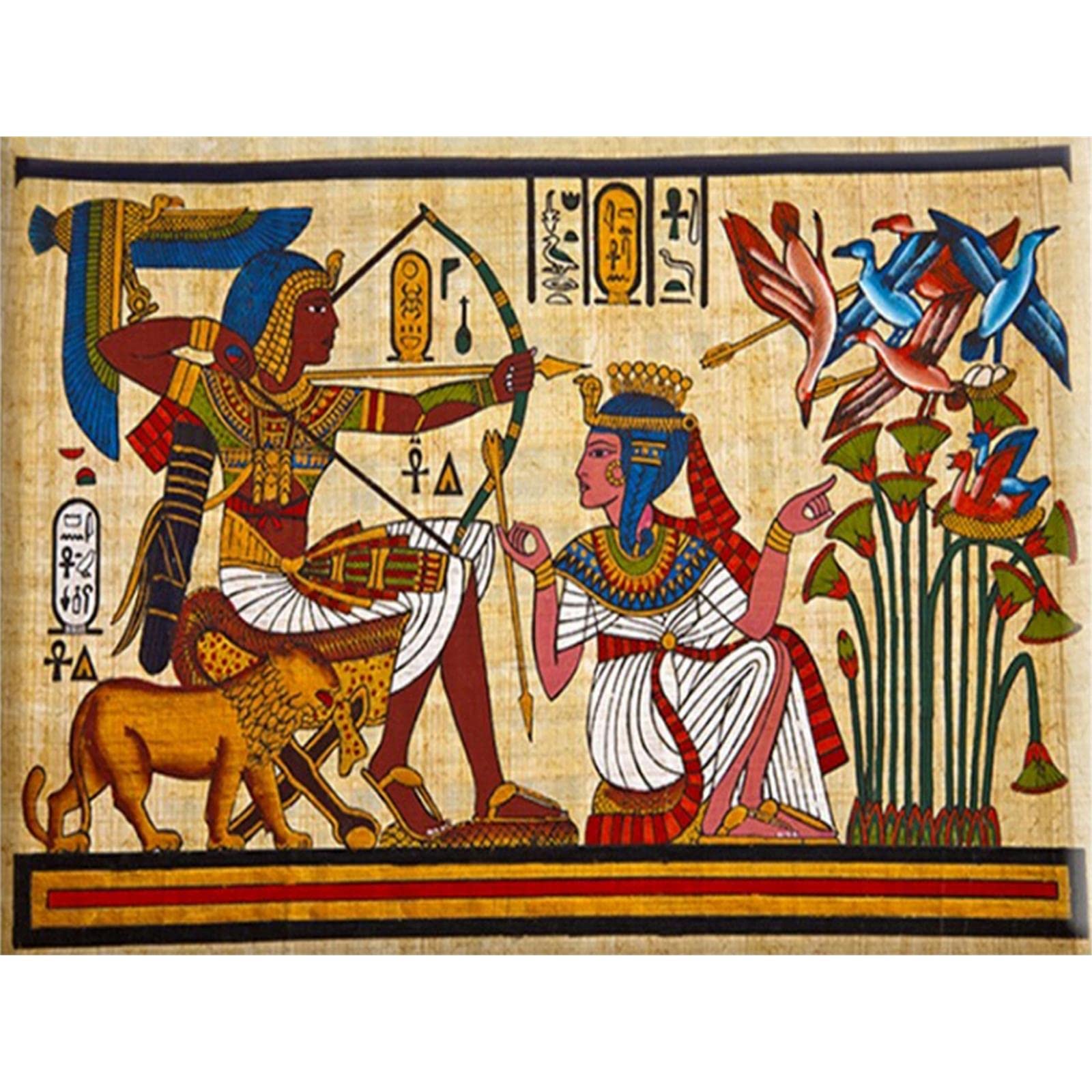 Yscolor White 5D Diy Diamond Embroidery Pharaoh Egyptian Full Diamond Painting Cross Stitch Rhinestone Mosaic Home Decoration 11.8X15.8 In/30X40cm