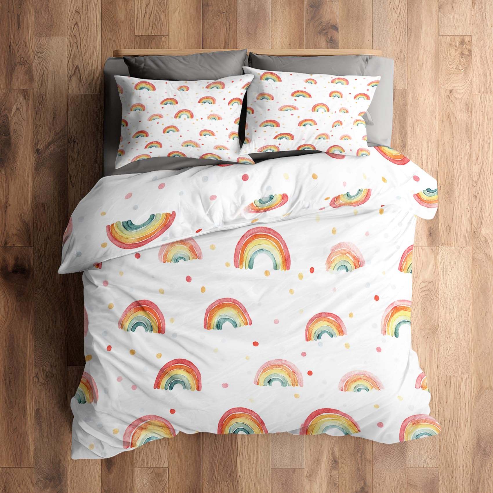 Housse de couette 160x200 réversible pour une chambre de fille colorée et pleine de douceur