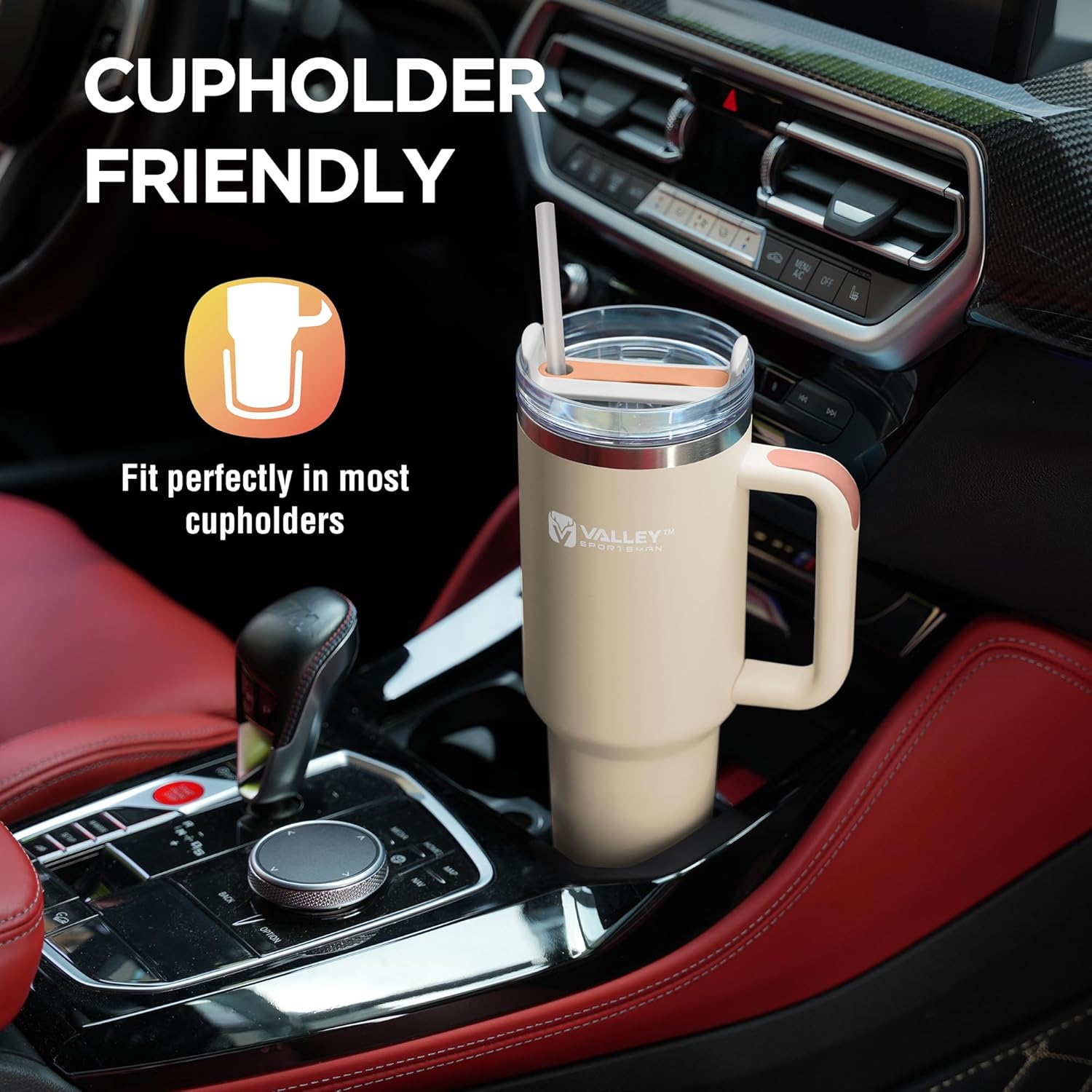 40 oz Stainless Steel Tumblers with Handle, Spill-proof Lid and Straw, Double-Walled Insulated, BPA-Free, Perfect for Hot and Cold Drinks, Rose Quartz - Image 9