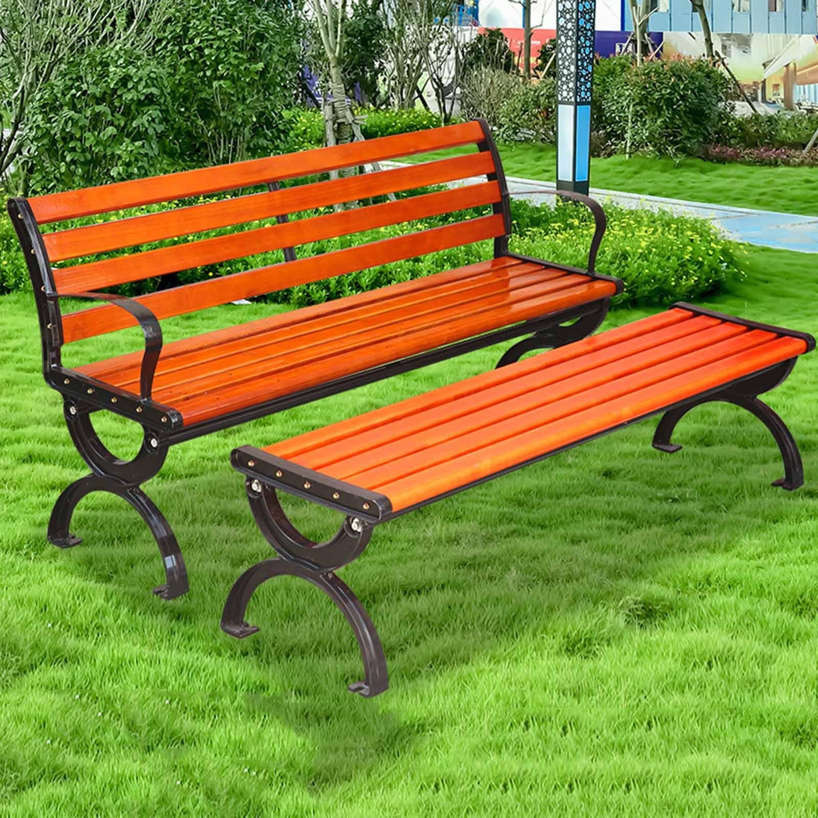 Banc de jardin en métal imperméable idéal pour la véranda et la pelouse