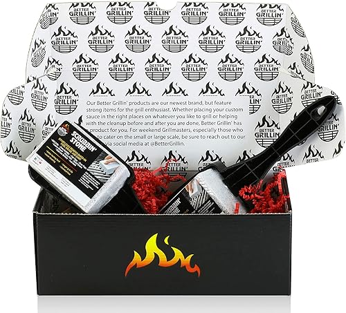 Better Grillin - Limpiador de parrilla de piedra, protege las manos y las uñas al fregar la parrillaplancha con piedra, 2 juegos