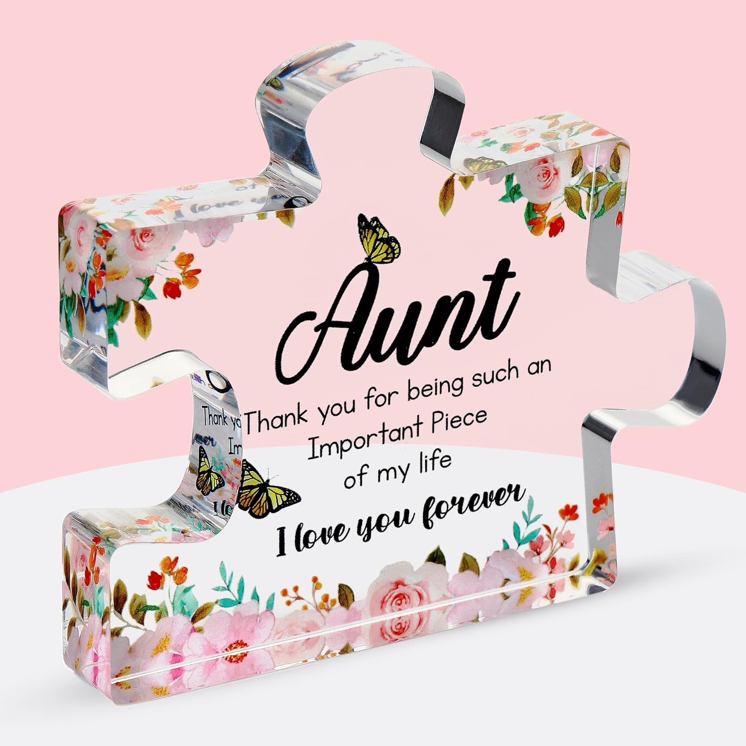 Amazon.com: VELENTI Aunt Gifts from Niece - Engraved Acrylic Block ...