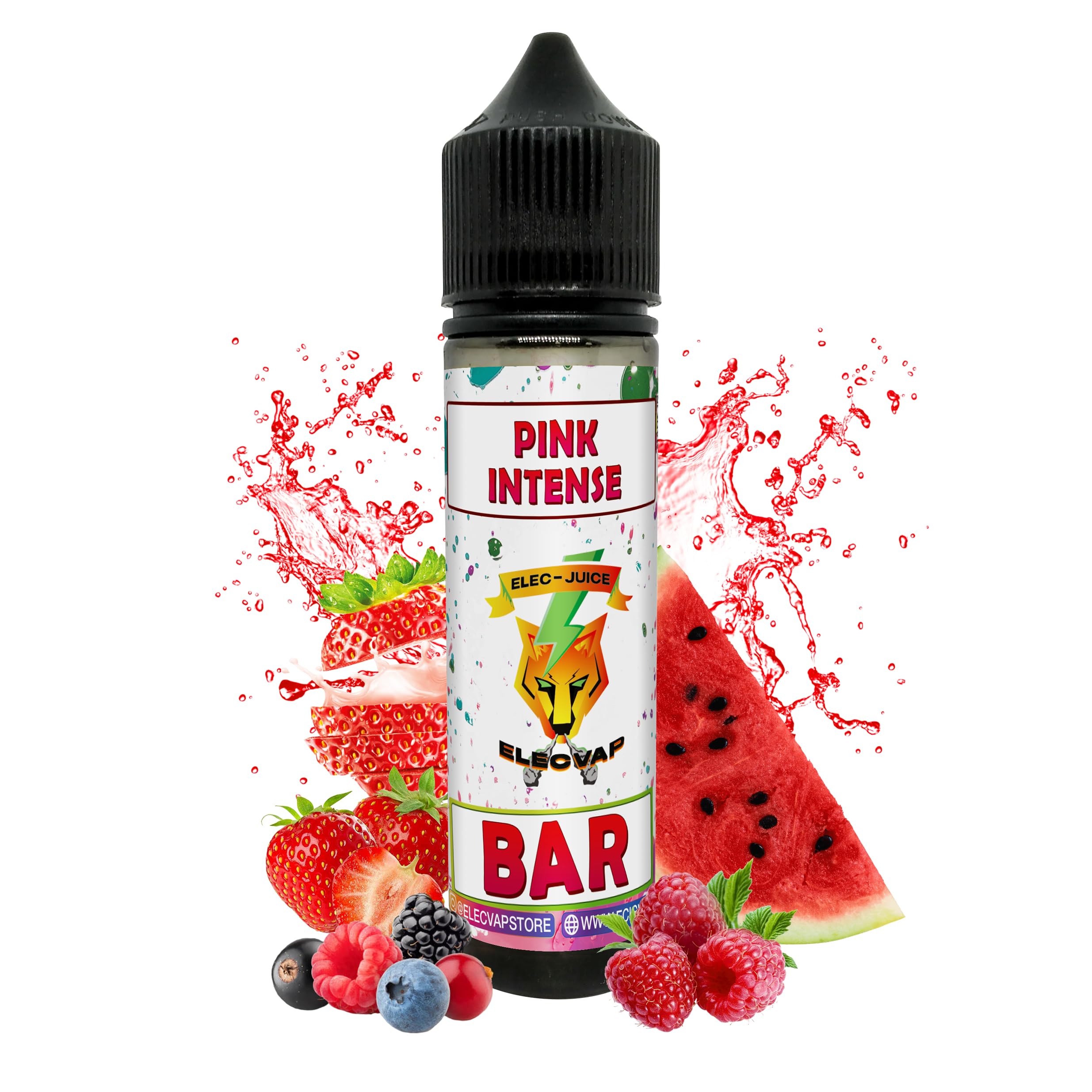 E-LIQUID BAR: PINK - 50ML 50PG/50VG - SANS NICOTINE NITABAC - Bouteilles de  60 ml | ElecVap | Sans nicotine : 0MG | E-Liquide vapotage pour cigarettes  électroniques