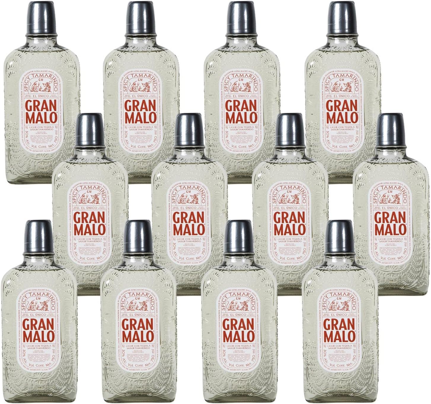 Pack de 12 Licor de Tequila Gran Malo Tamarindo 750 ml Alimentos y Bebidas