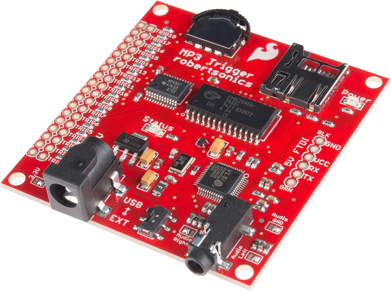 SparkFun MP3 Trigger: 18 inputs, random/sequential track control