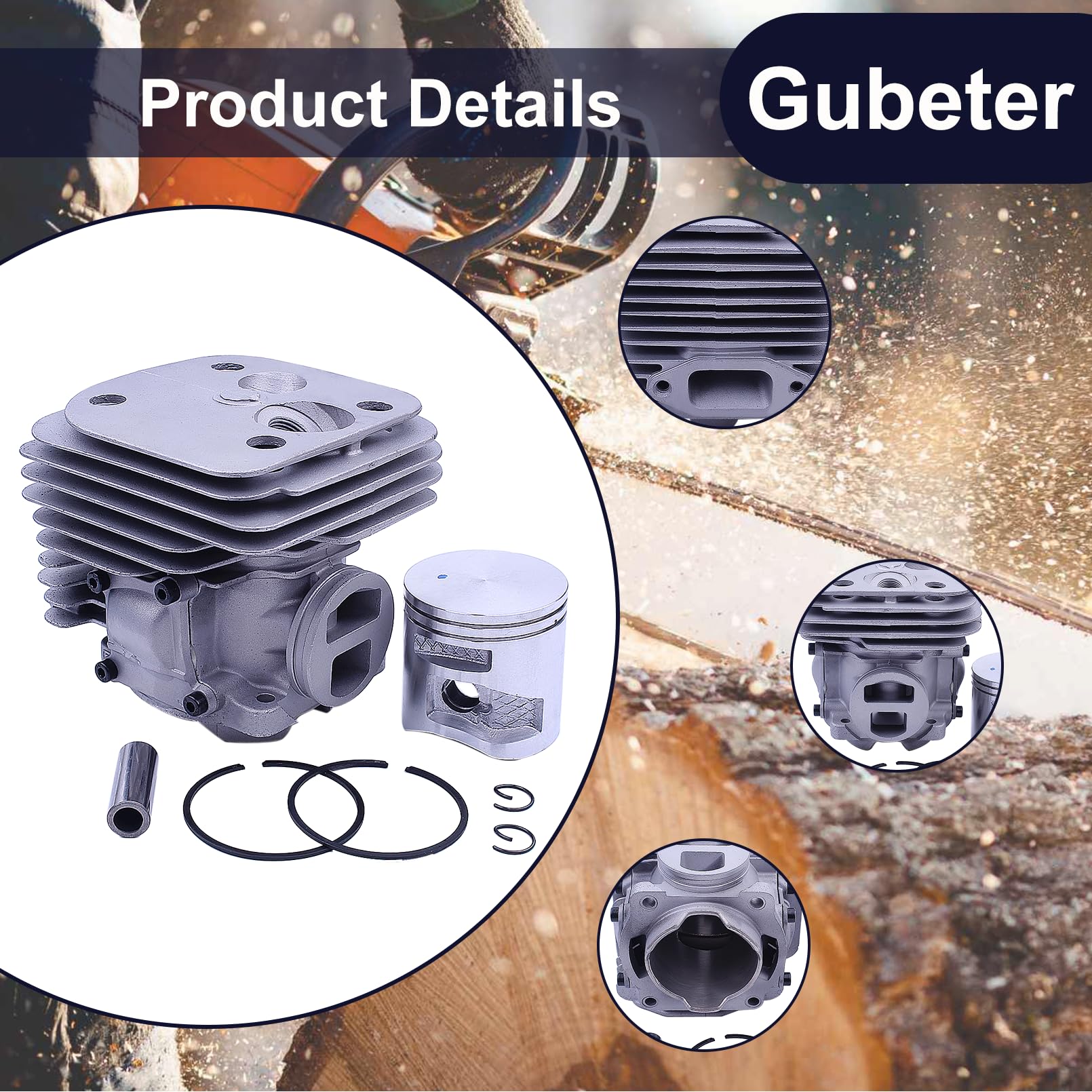 365 X-Torq Cylinder Piston Top End Kit, per motoseghe Per Husqvarna 365 X-Torq, 372Xp X-Torq, 575255702, 575 25 57 02