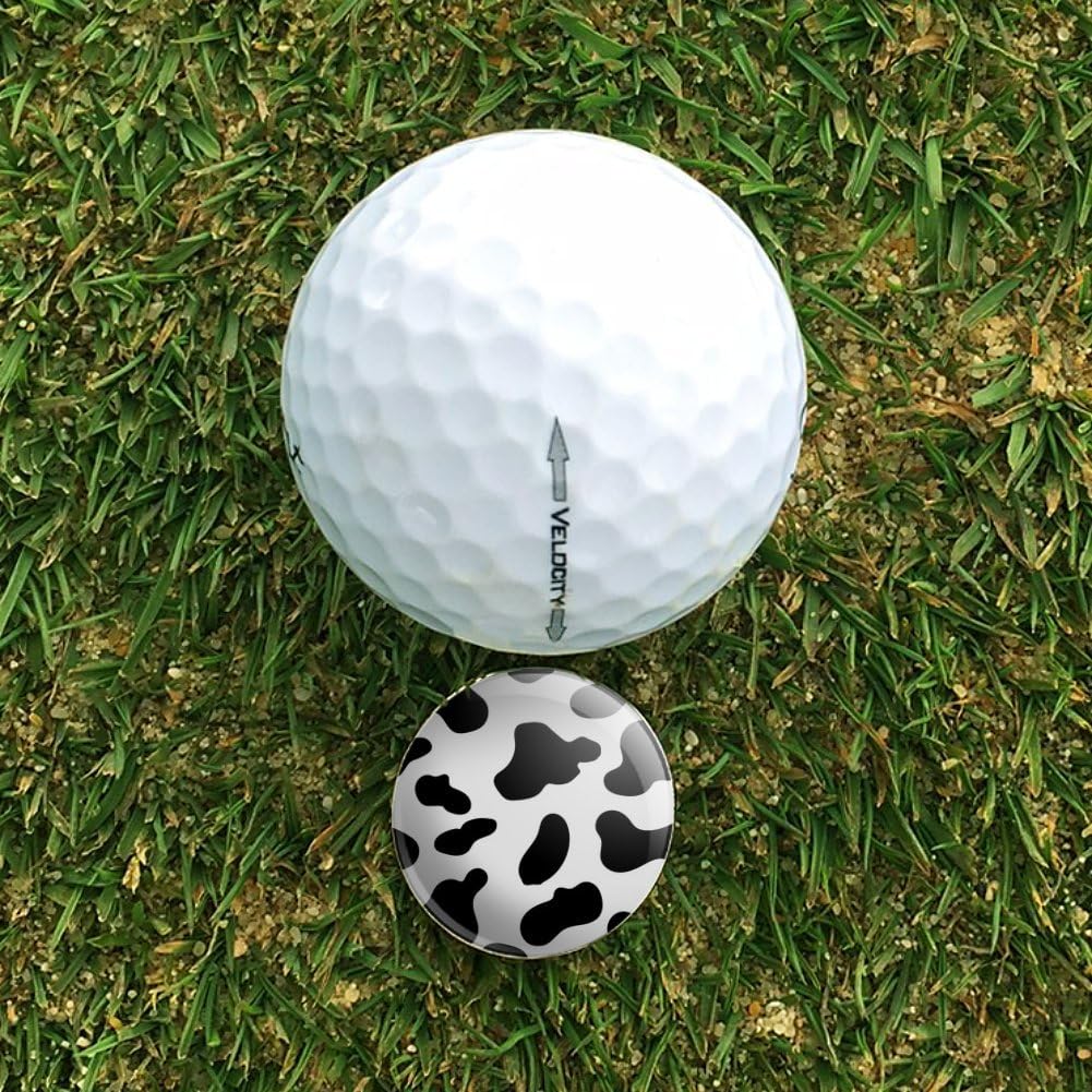 review GRAPHICS & MORE Cow Print Black White Golf Hat Clip with Magnetic Ball Marker