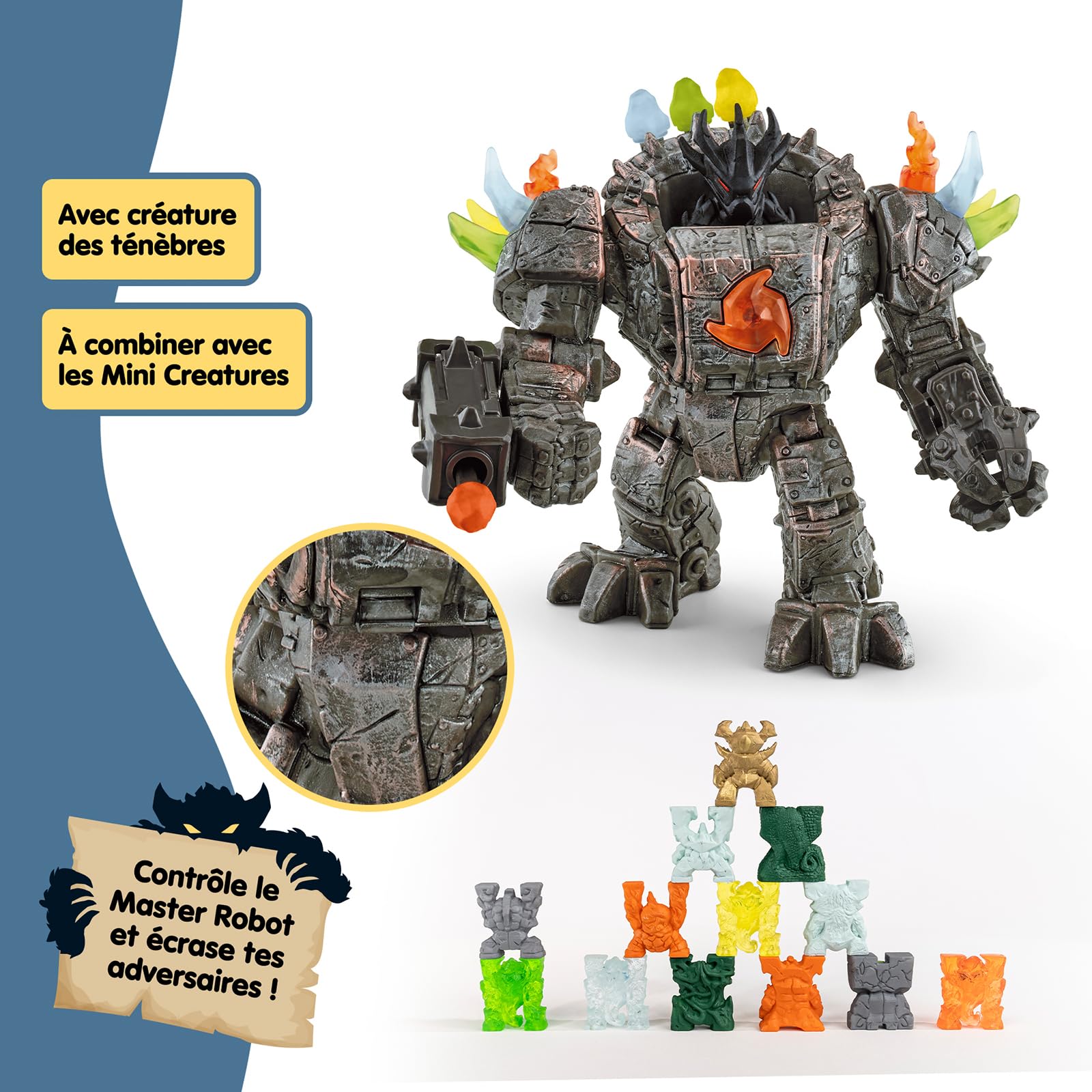Schleich ELDRADOR | Robot Master avec Mini Creature 42549 | Coffret avec Figurines, Nombreuses Fonctions et Accessoires | Cadeau pour garçons et Filles | Coffret de Jeu à partir de 6 Ans | 20 pièces
