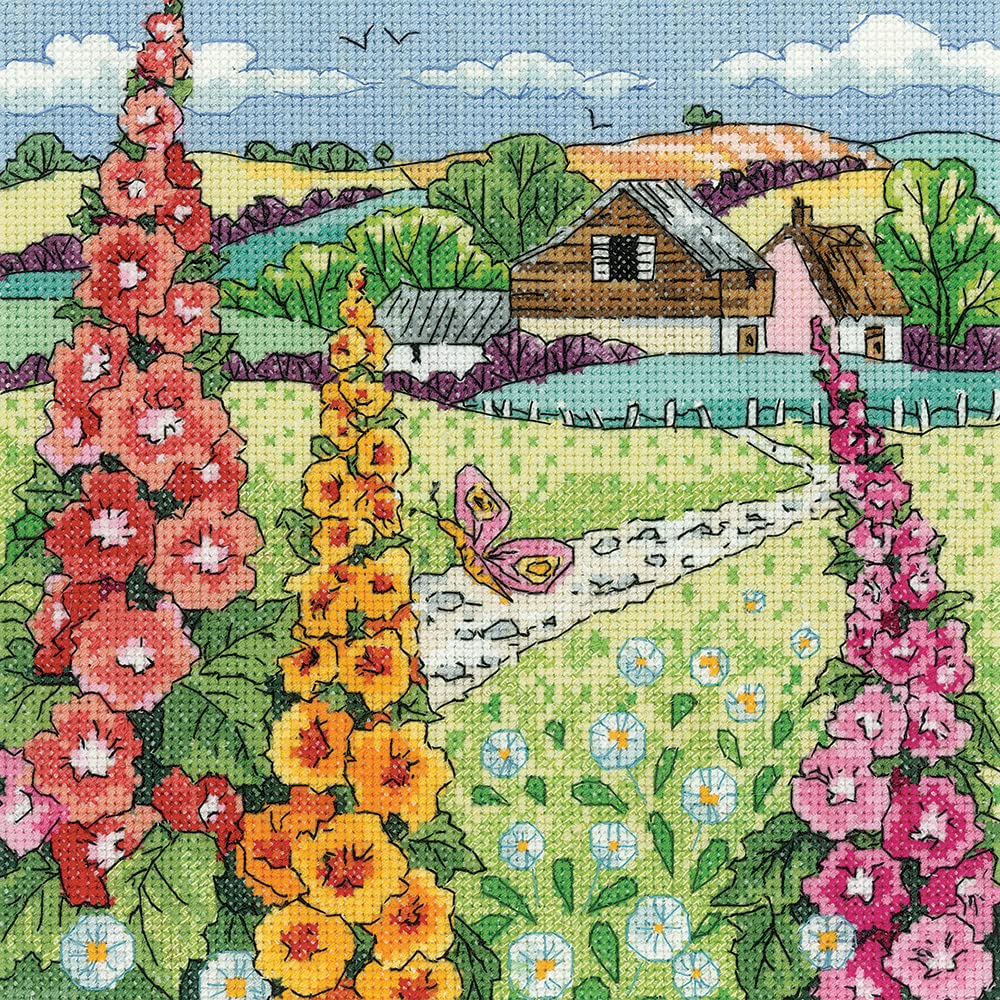 Heritage CraftsCross Stitch Kit - Hollyhock Farm