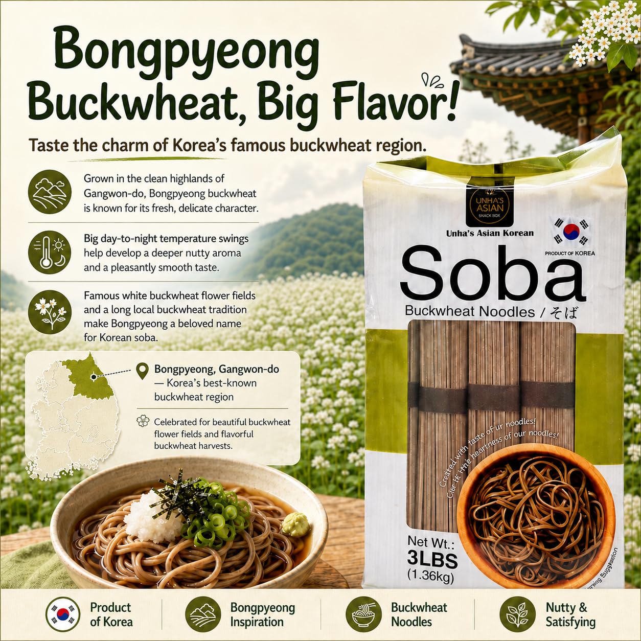 Amazon.com : Unha's Japanese Soba Noodles, Air Dried Buckwheat