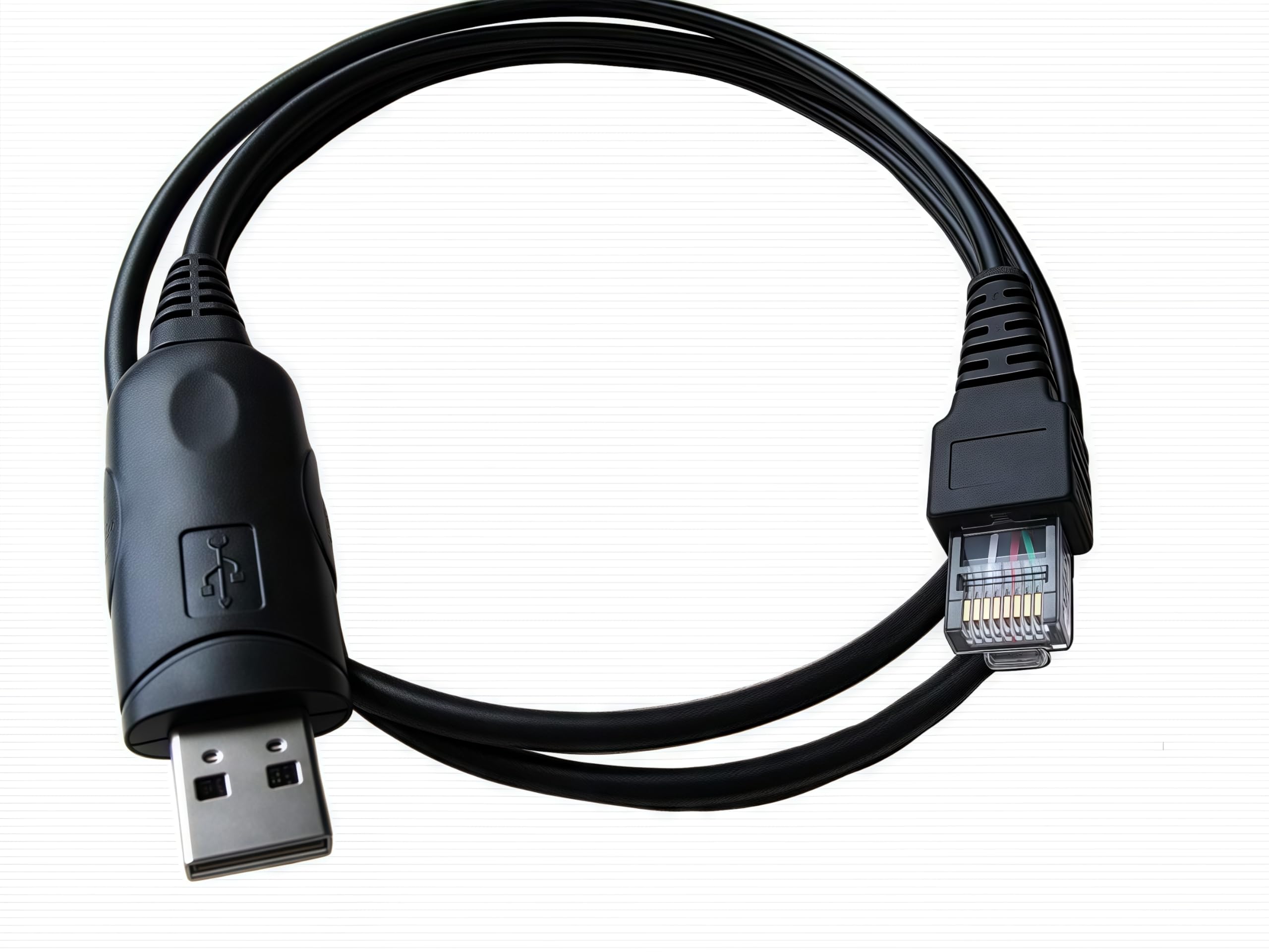 Programming Cable for Kenwood KPG-46, Compatible for TKR TM KDS NX NXB TK and TKB Series. USB Mobile Radio Programming Cable for Luiton and Baofeng radios, 3 FT
