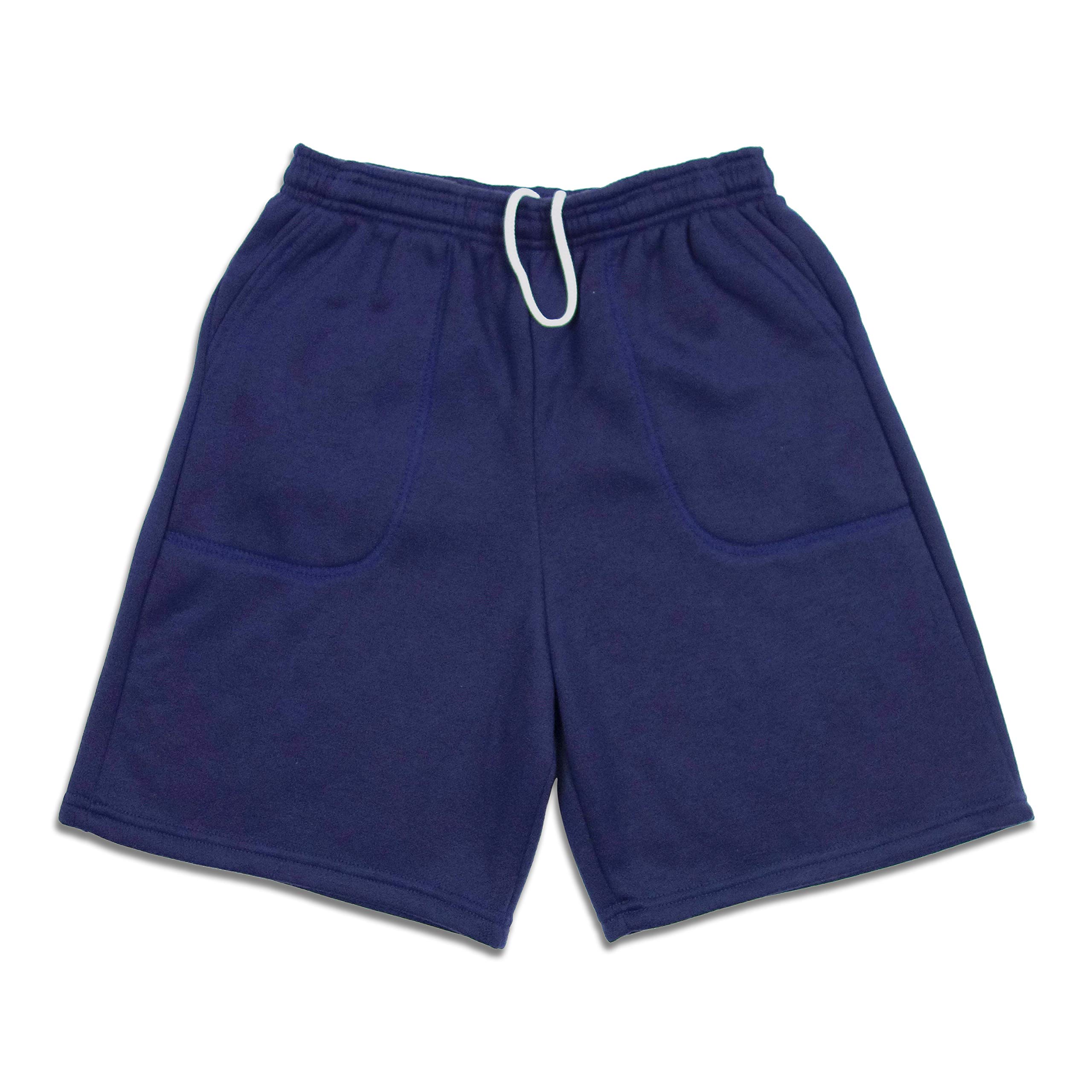 LA Speedy Men's Casual Brushed Fleece Pocket Sweat Shorts Drawstring Made in USA