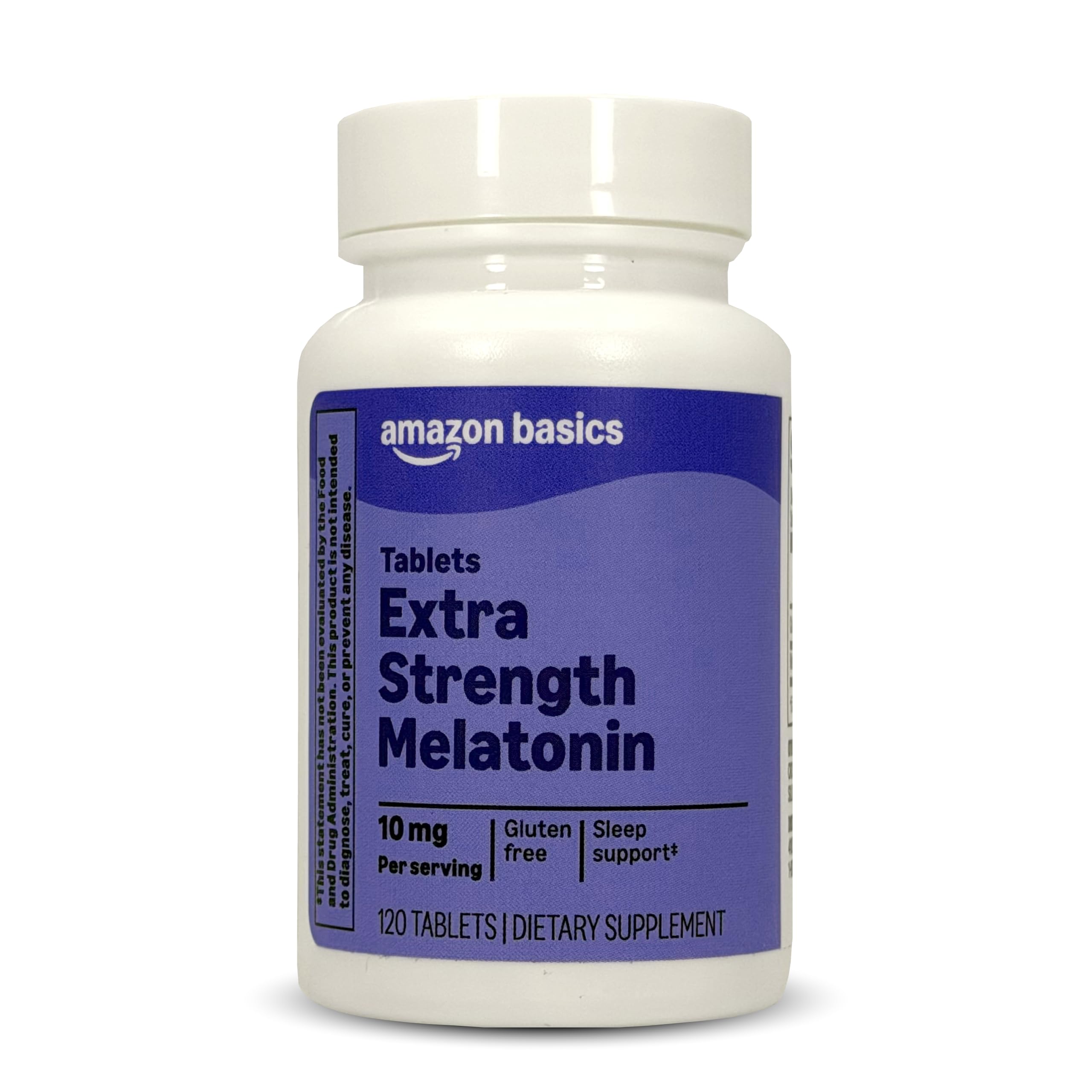 Amazon Basics Extra Strength Melatonin Tablets, 10 mg 120 Count