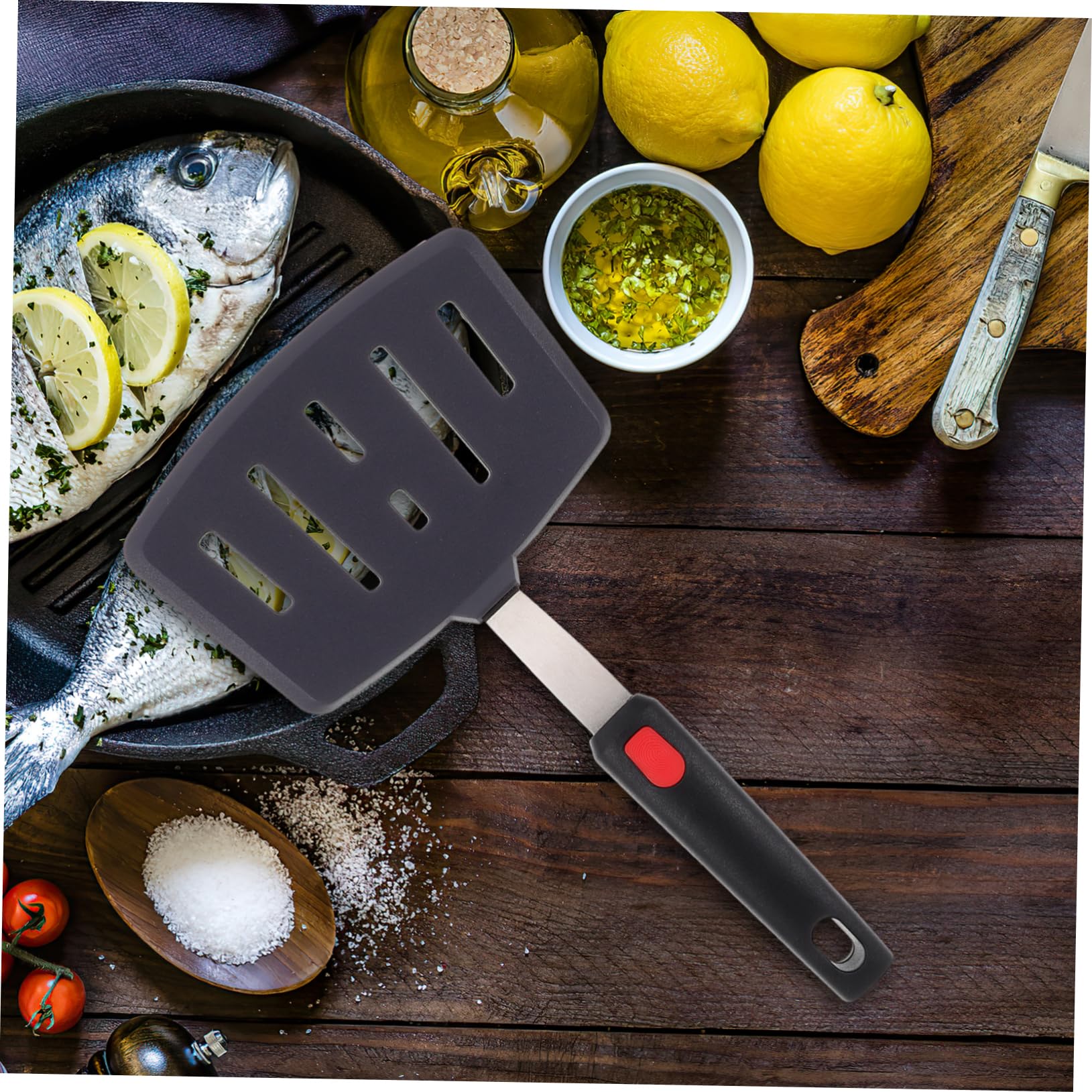 3pezzi Spatola Da Cucina in Silicone Spatola Portatile Per Wok Resistente Al Calore Bordi Lisci Materiale Durevole Antigraffio Per Appenderla Pratico e Facile Da Usare